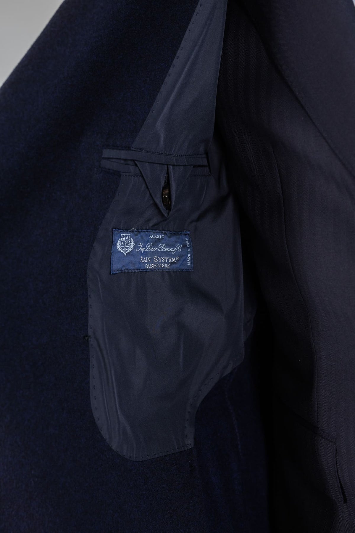 GUARINO Cappotto Doppiopetto Tessuto Loro Piana Blu