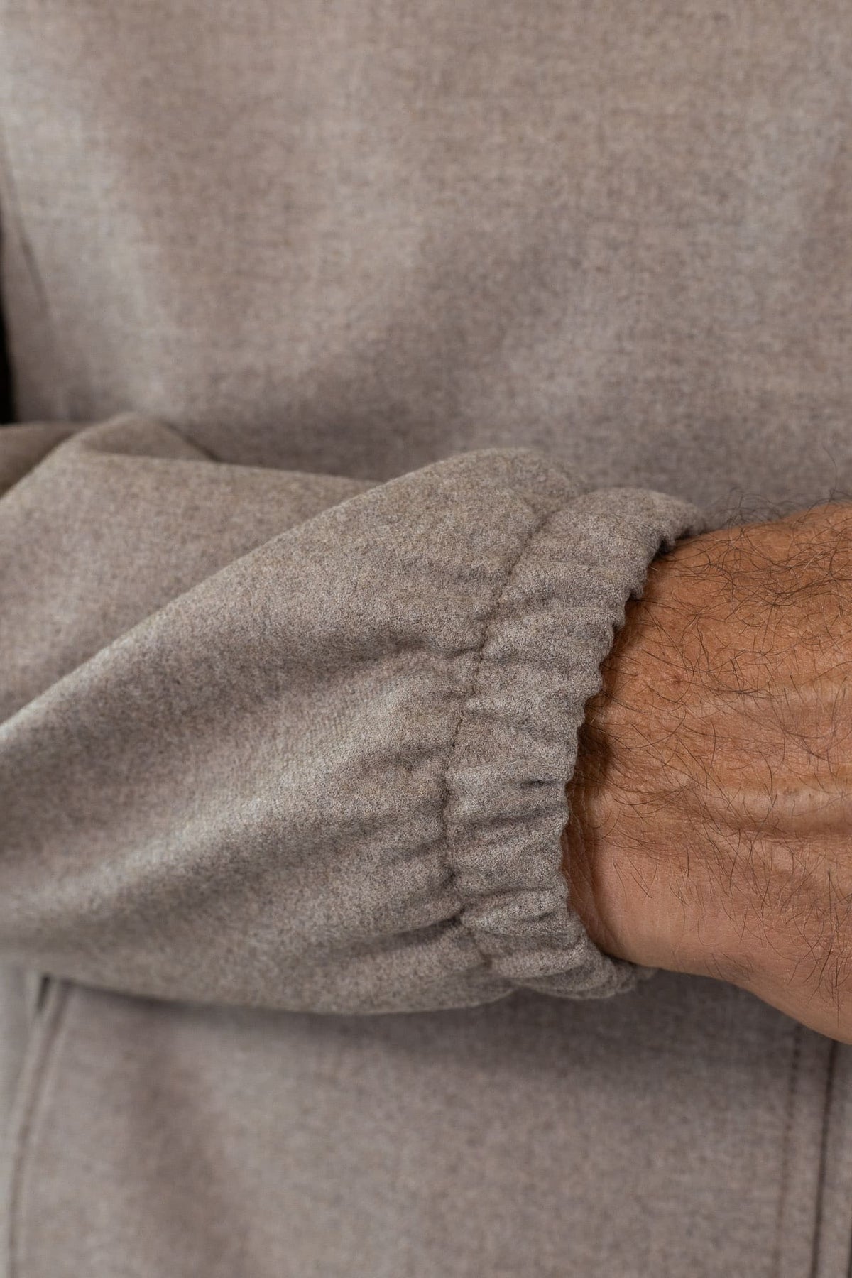 GUARINO Giubbino Tessuto Jersely® Loro Piana Taupe