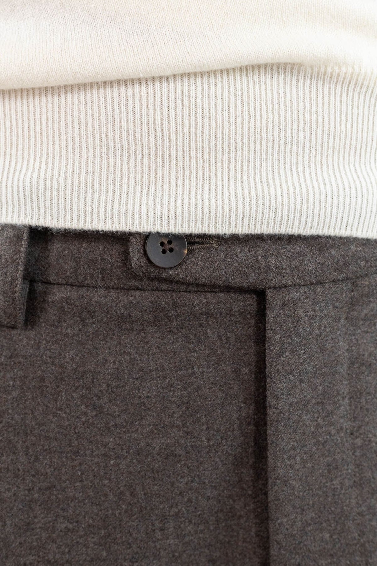 GUARINO Pantaloni Tessuto Jersely® Loro Piana Moro