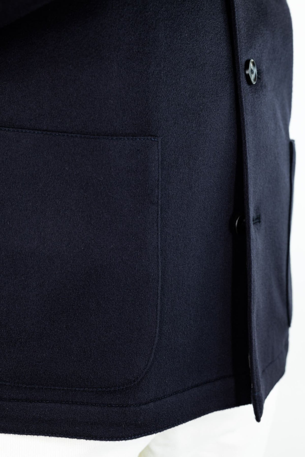 GUARINO Giacca Sportiva Cashmere Collo Coreano Blu