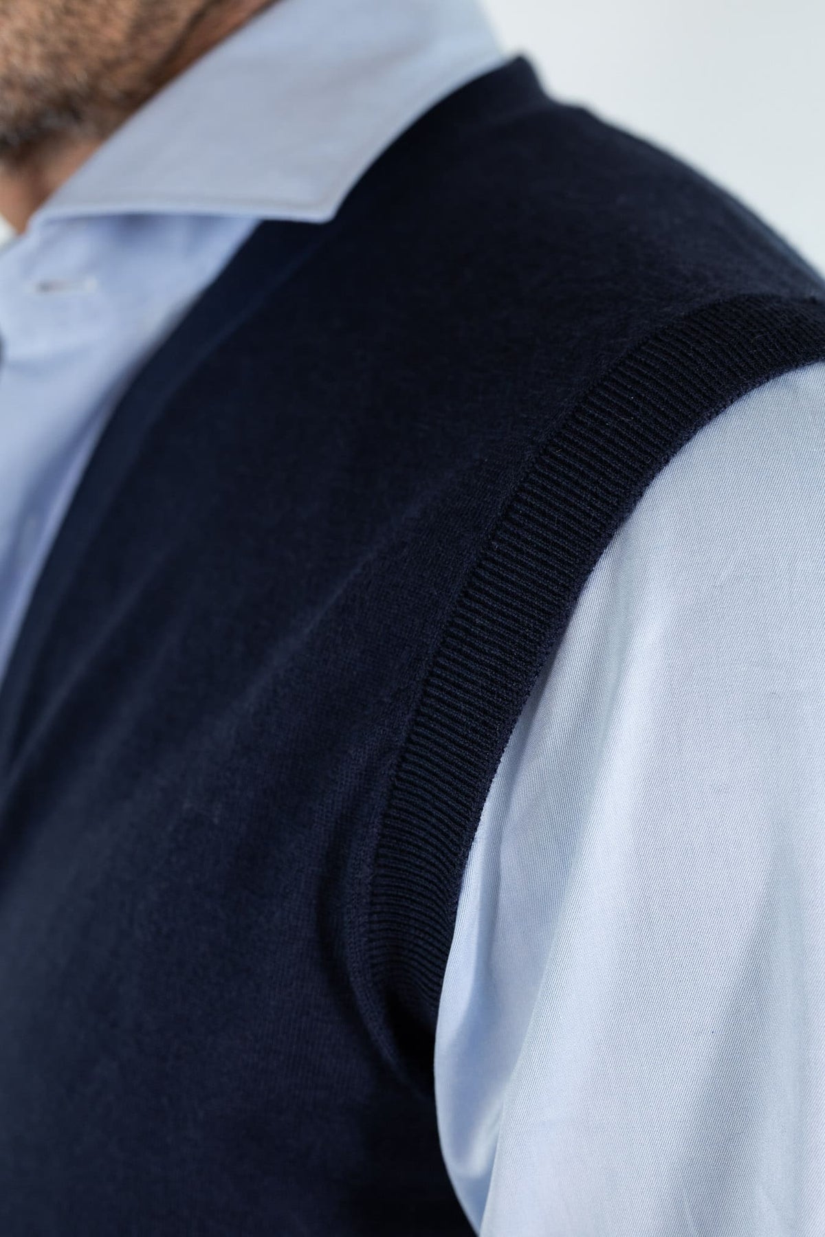 GUARINO Gilet Cashmere Bottoni Blu