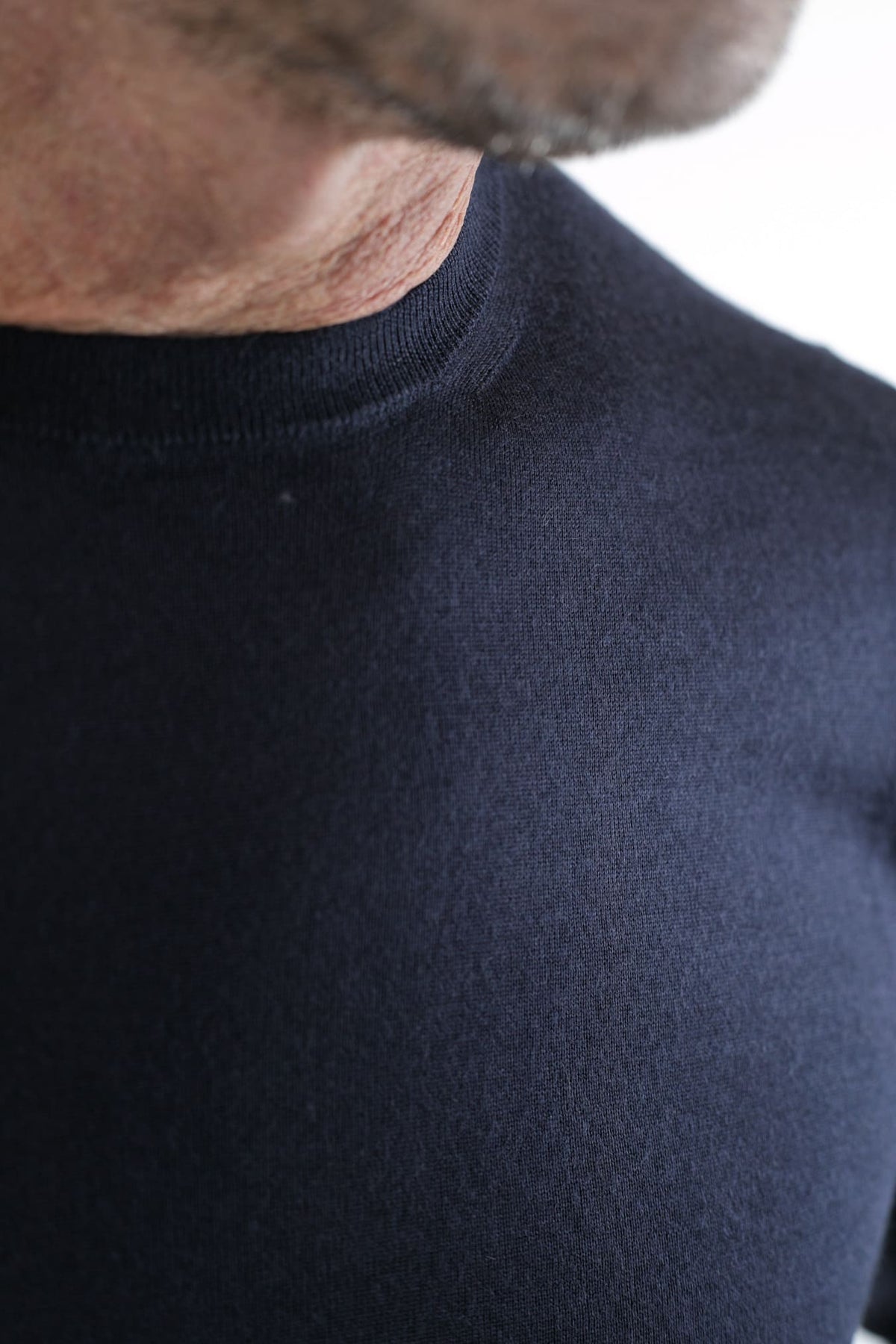 GUARINO Girocollo Cashmere Seta Superlight Blu Scuro