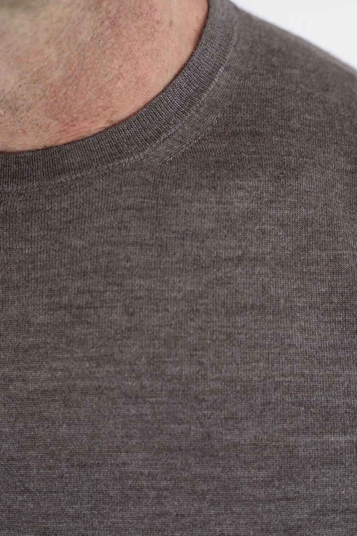 GUARINO Girocollo Cashmere Seta Superlight Noce
