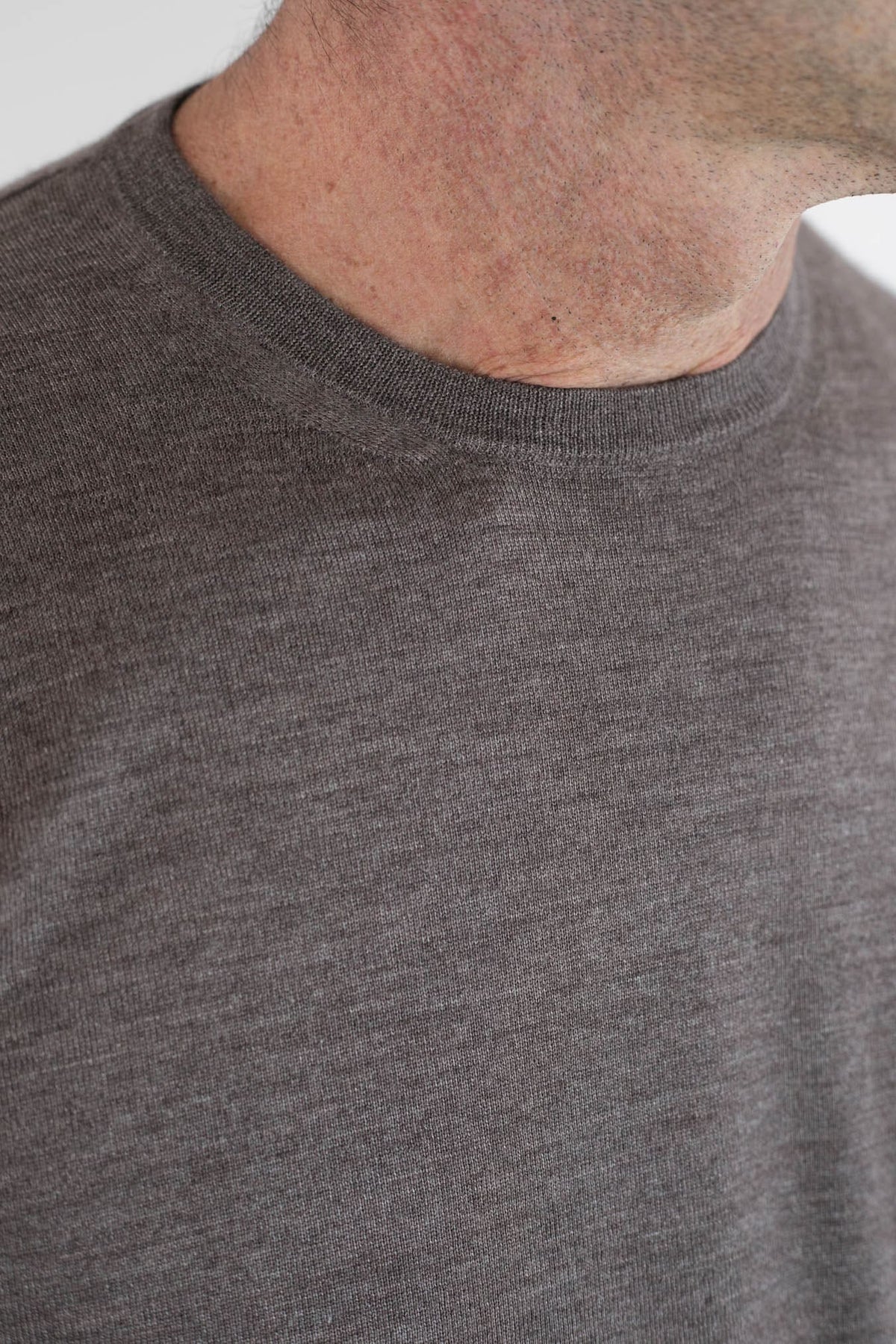 GUARINO Girocollo Cashmere Seta Superlight Noce