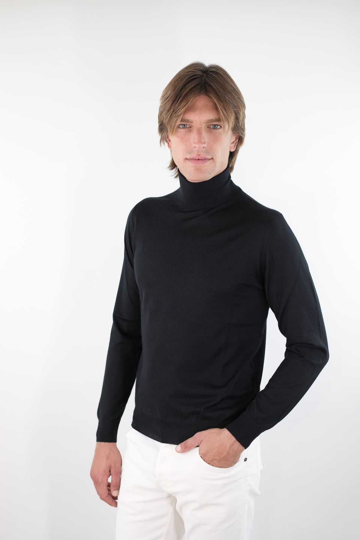 GUARINO Dolcevita Cashmere e Seta Superlight Nero