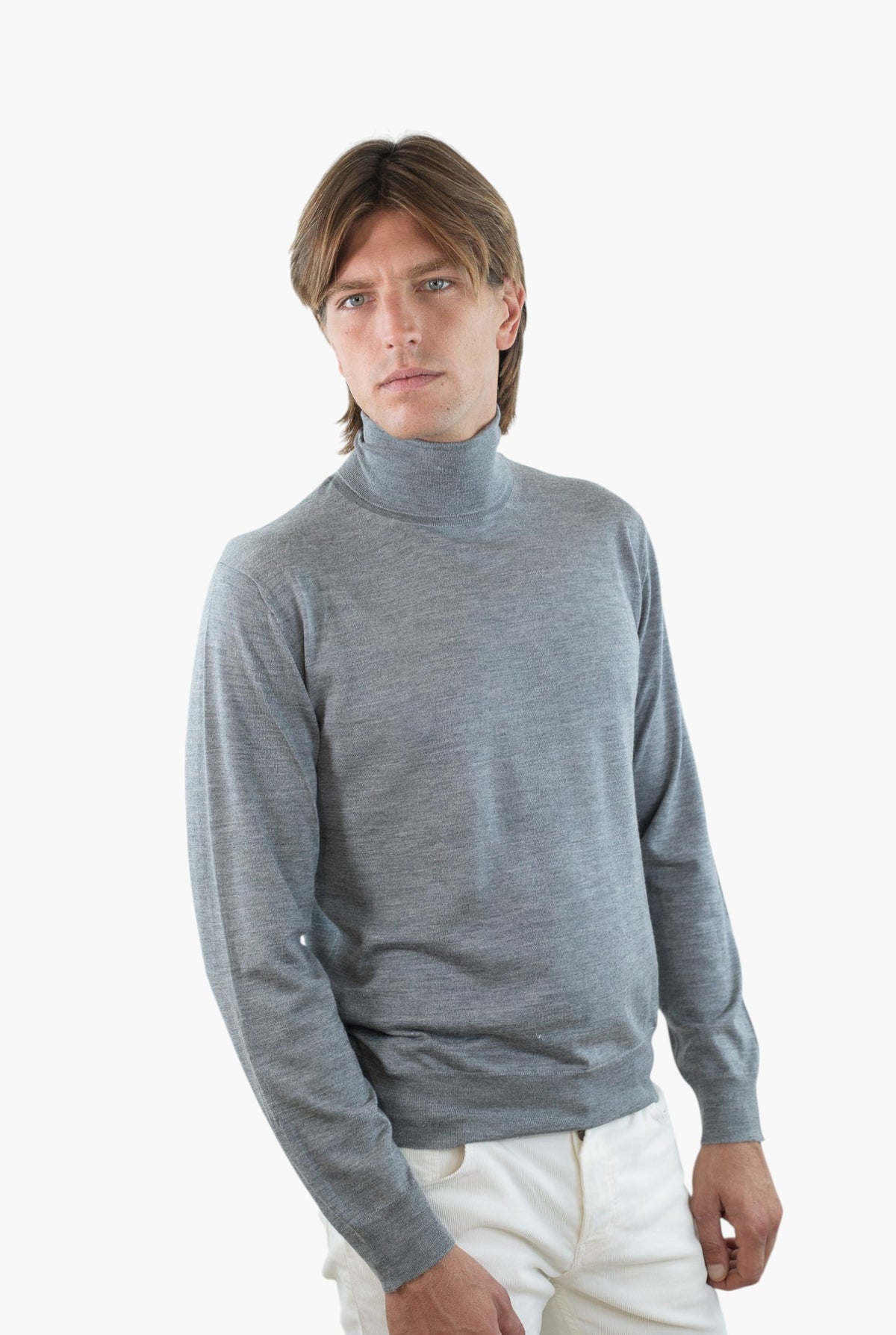 GUARINO Dolcevita Cashmere e Seta Superlight Grigio