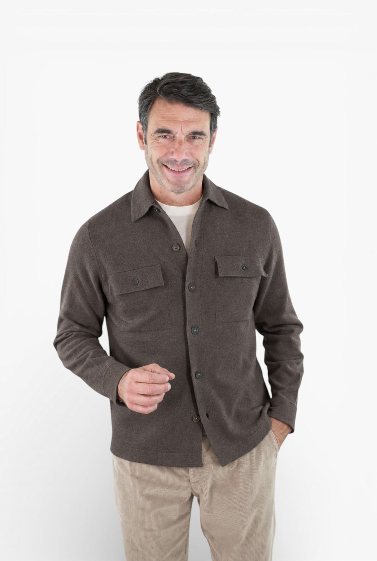 GUARINO Overshirt Cashmere Marrone
