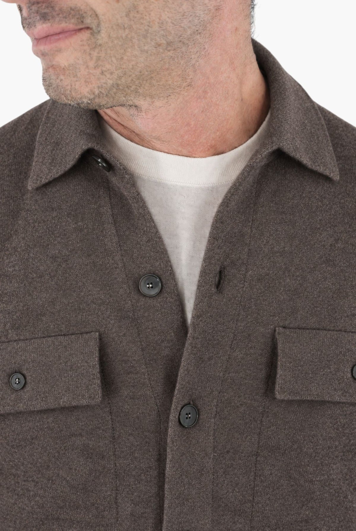 GUARINO Overshirt Cashmere Marrone