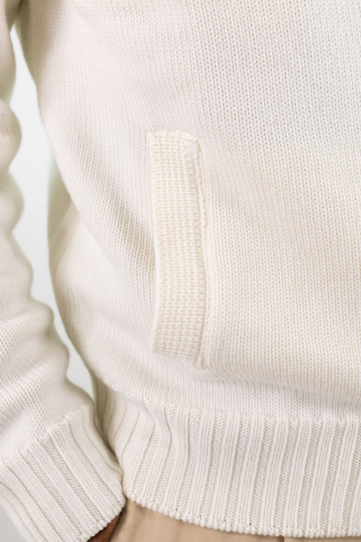 GUARINO Cardigan Lana Merinos Bianco Panna