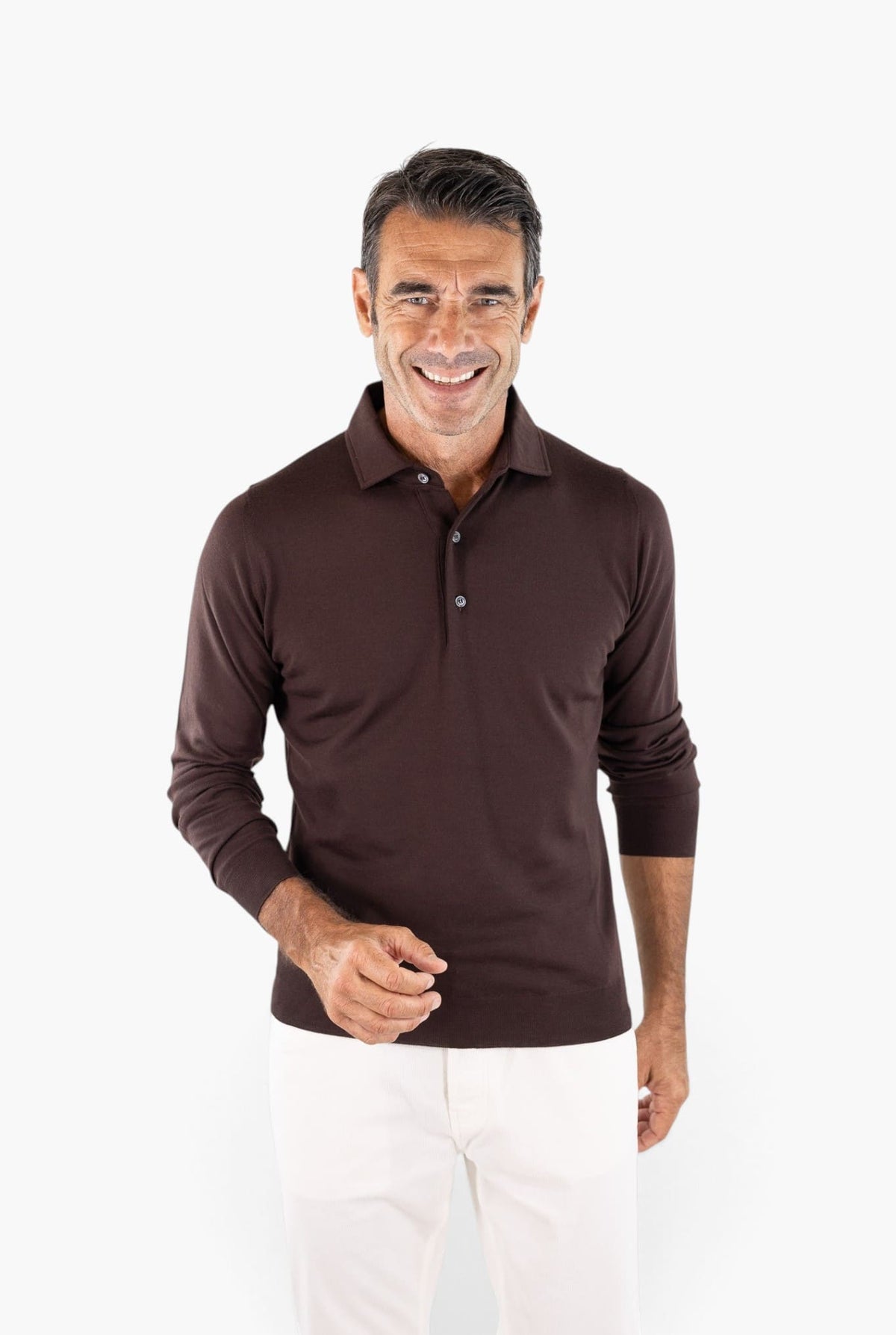 GUARINO Polo "Wish" Merinos 15.5 Micron Moro