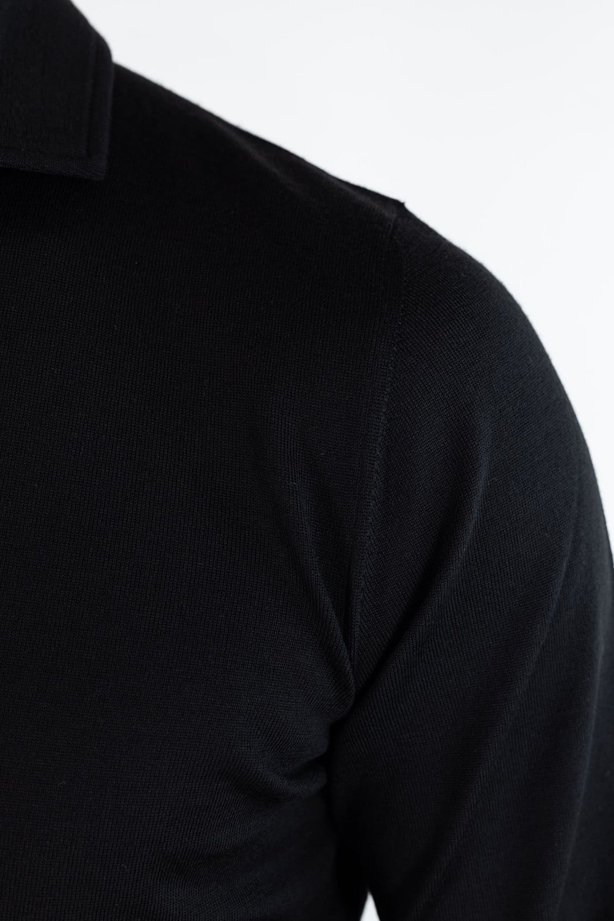 GUARINO Polo "Wish" Merinos 15.5 Micron Nero