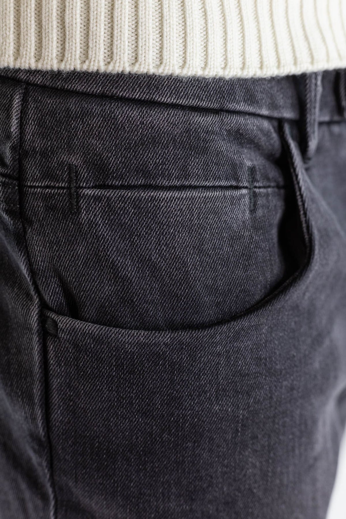 INCOTEX Pantaloni Jeans Sartoriali Denim Nero