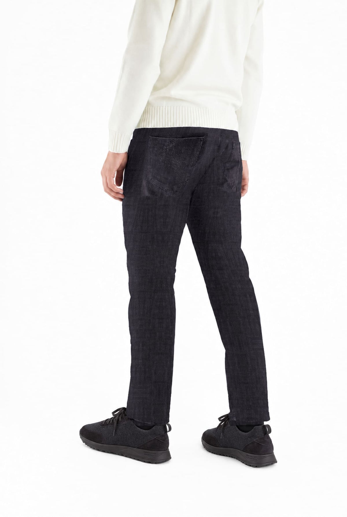 INCOTEX Pantaloni Jeans Sartoriali Denim Nero