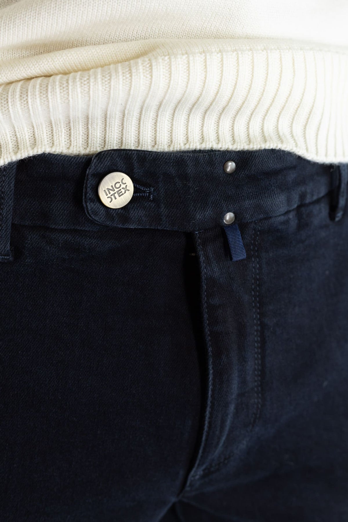 INCOTEX Pantaloni Jeans Sartoriali Denim Blu Scuro