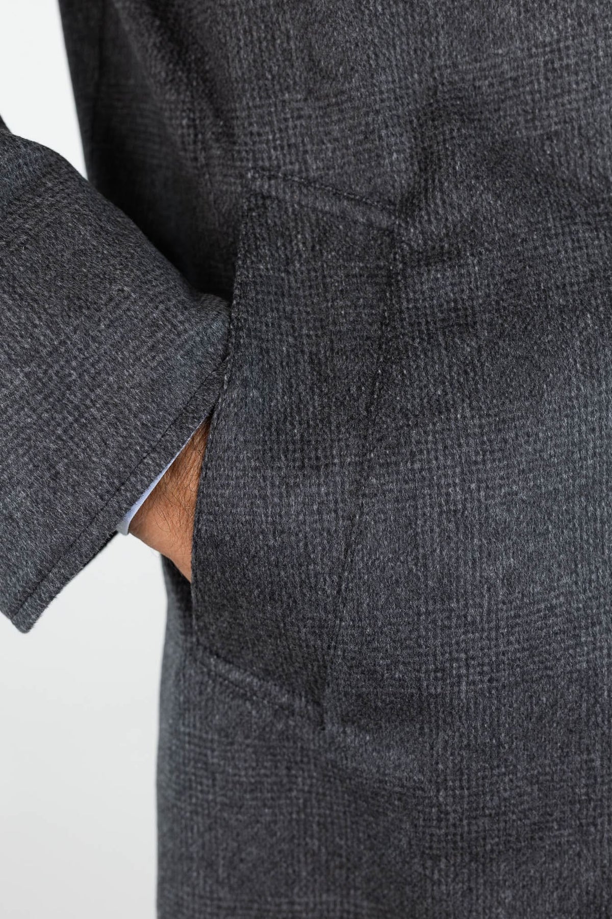 KIRED Cappotto Reversibile Principe di Galles Cashmere Nylon