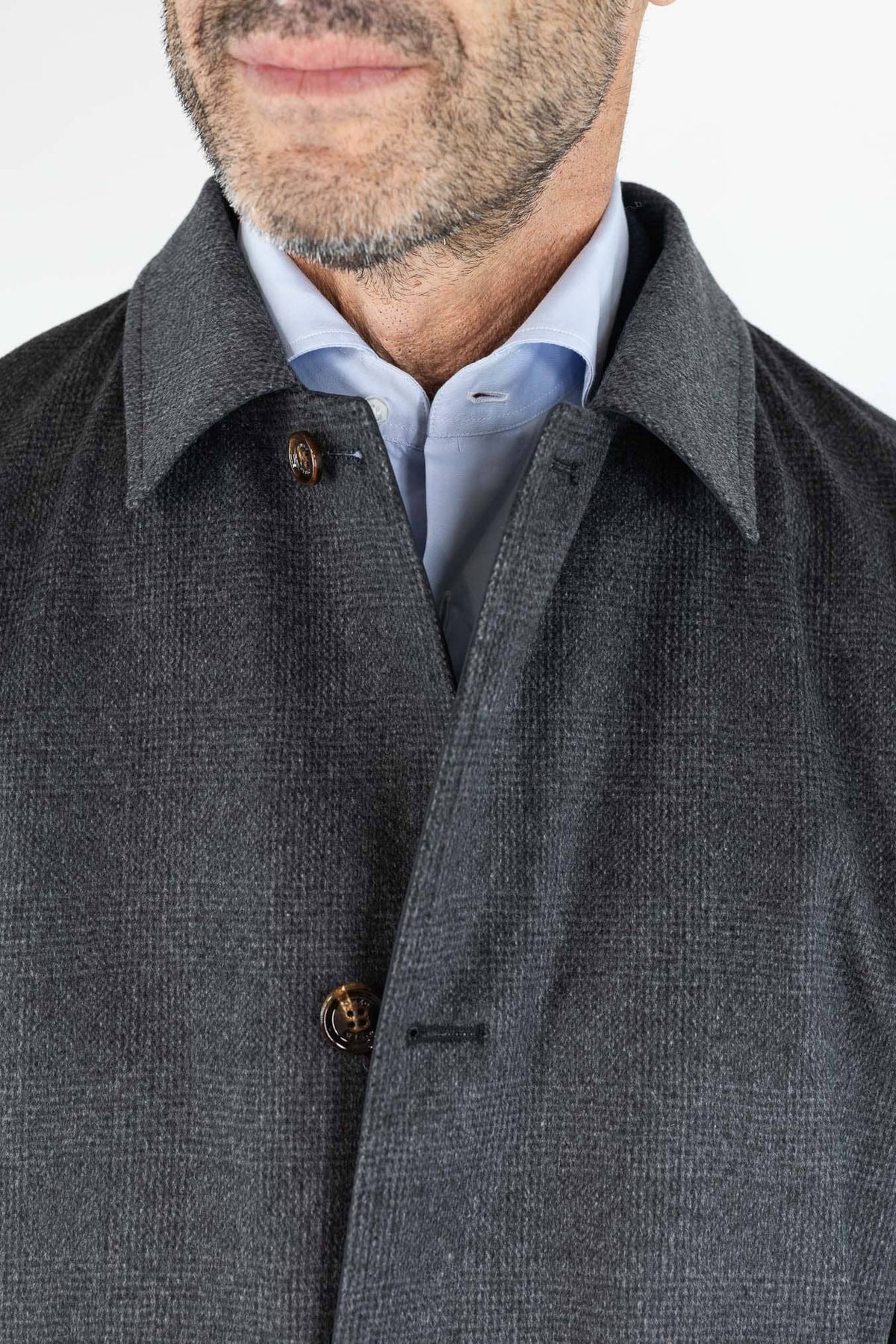 KIRED Cappotto Reversibile Principe di Galles Cashmere Nylon