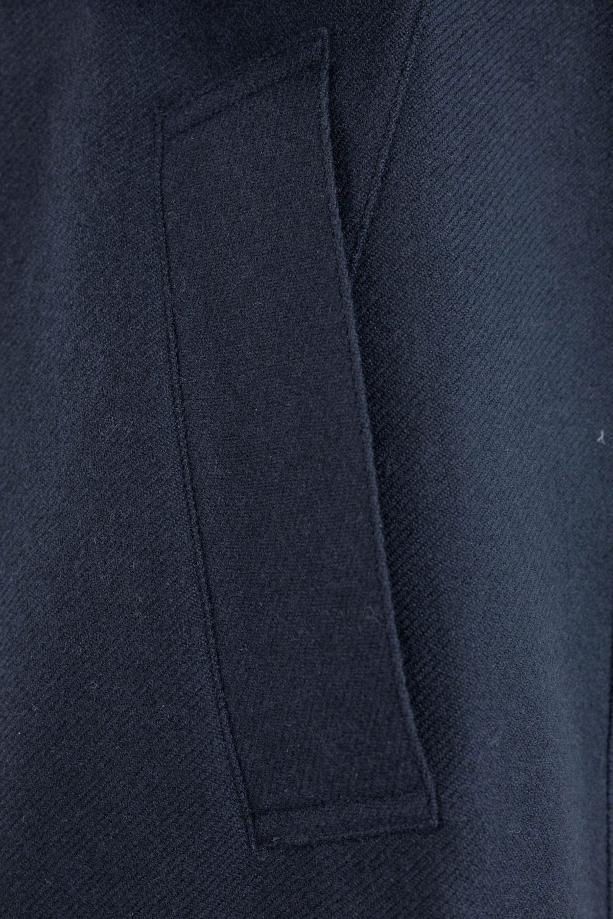 KIRED Cappotto Reversibile Lana Nylon Blu Marrone