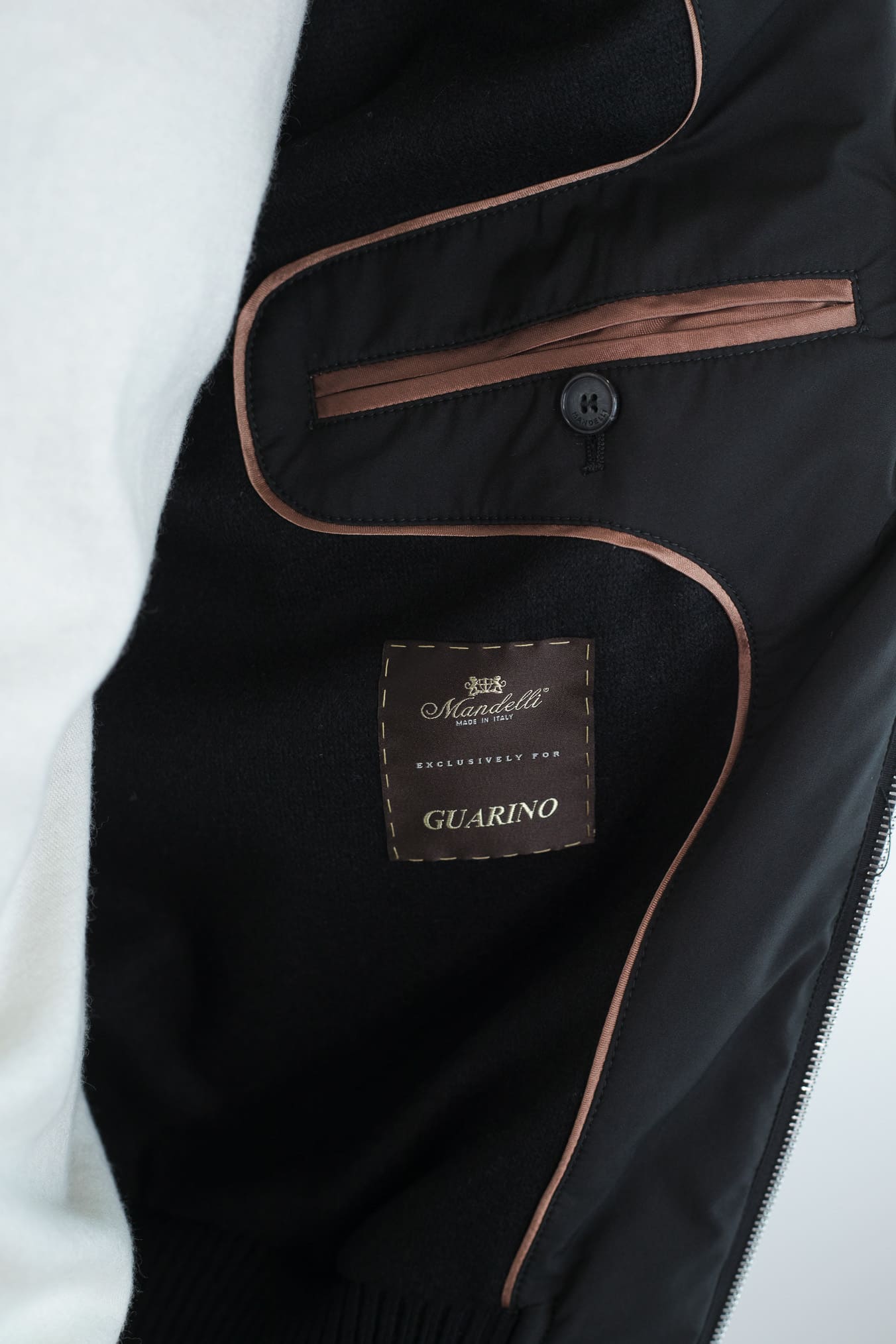 MANDELLI Giubbino Airstop Cashmere Loro Piana Nero