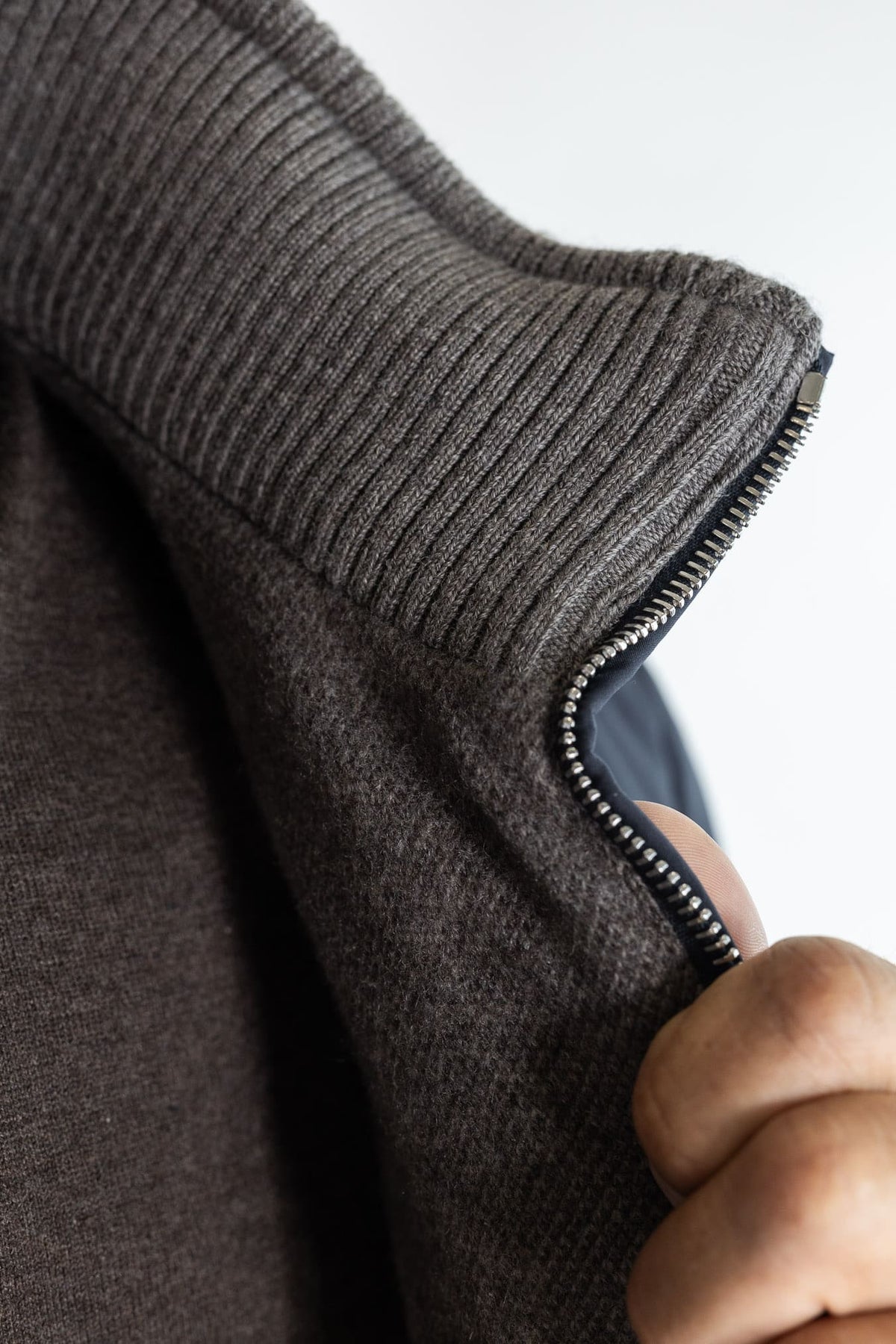 MANDELLI Piumino Cappuccio Foderato Cashmere Blu