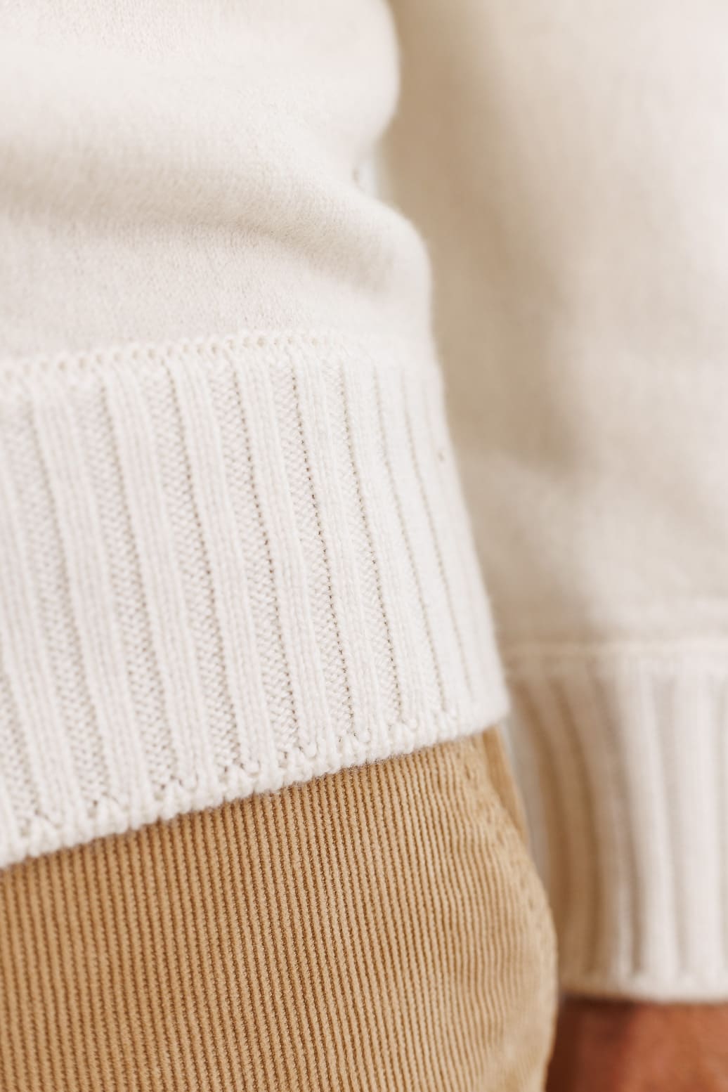 MANDELLI Maglia Full Zip Cashmere Bianco Panna