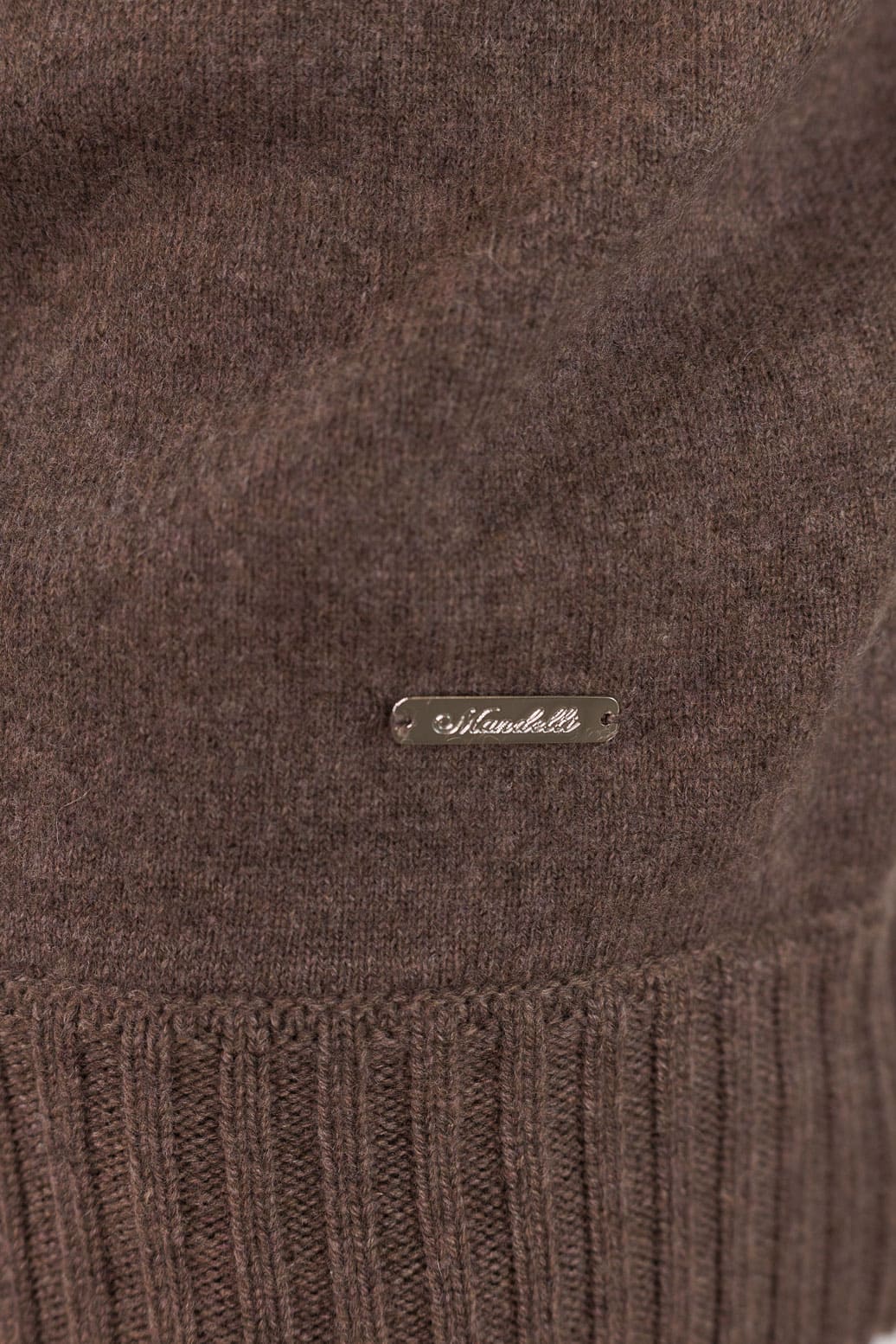 MANDELLI Maglia Full Zip Cashmere Tortora