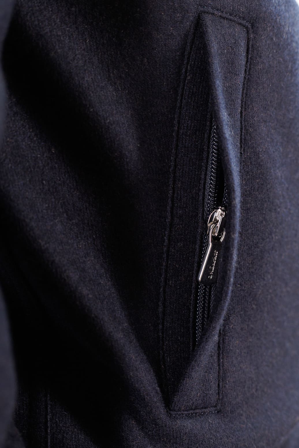MANDELLI Giubbino Loro Piana Jersey Cashmere Blu