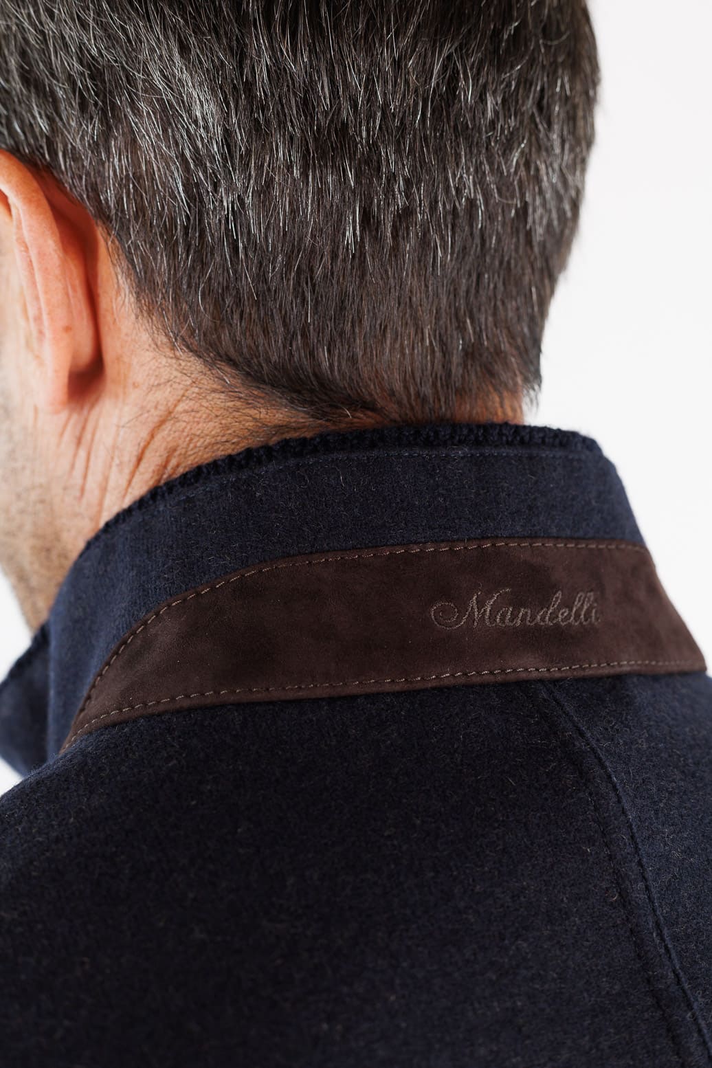 MANDELLI Giubbino Loro Piana Jersey Cashmere Blu