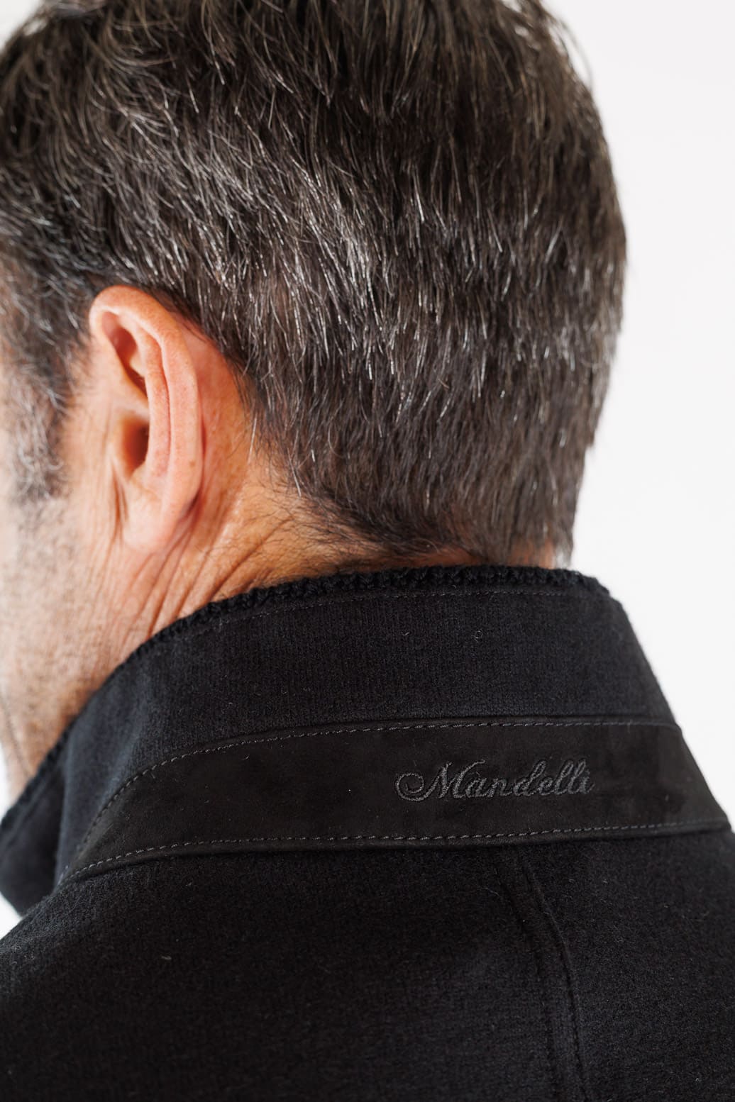 MANDELLI Giubbino Loro Piana Jersey Cashmere Nero