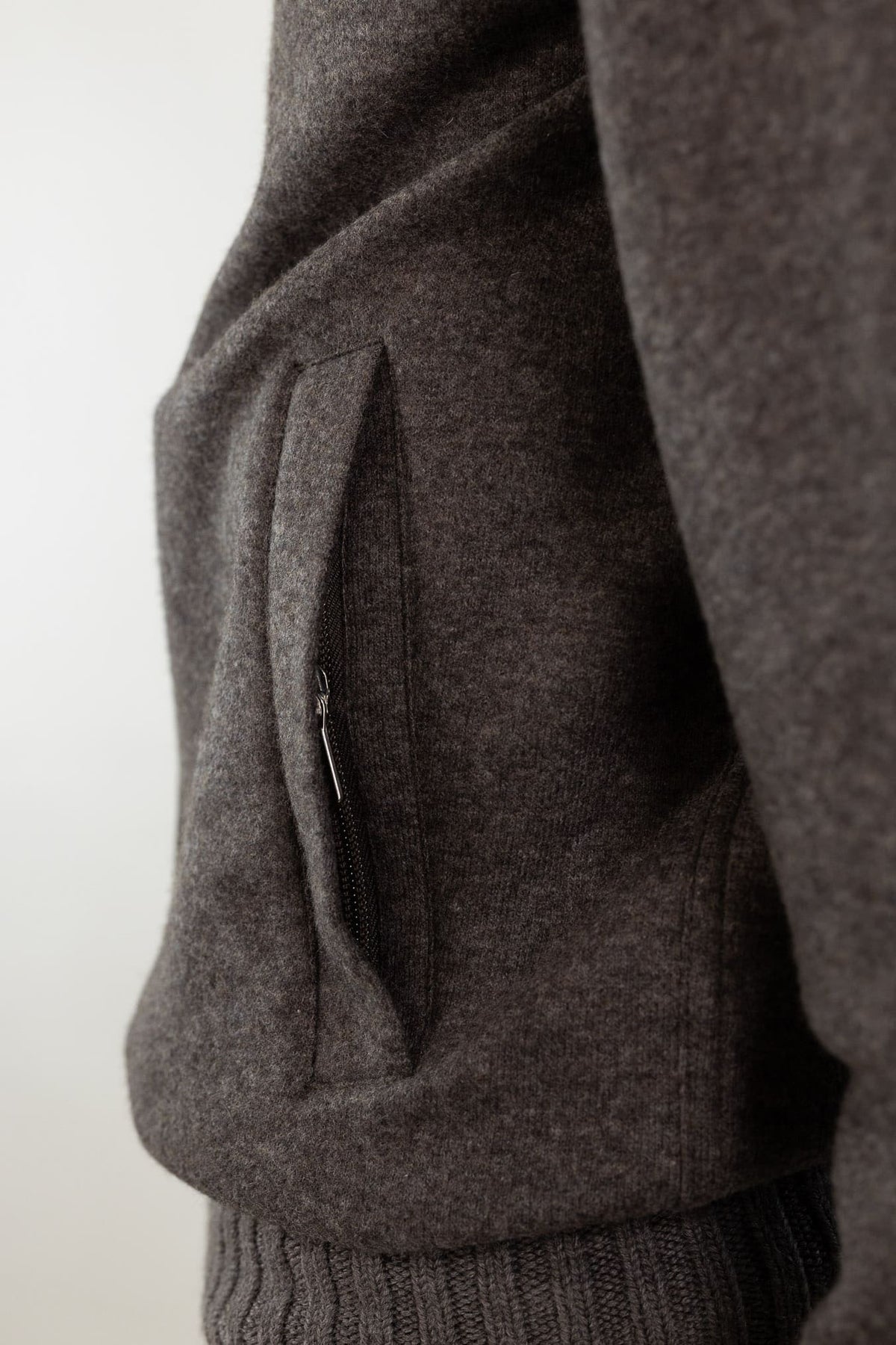 MANDELLI Giubbino Tessuto Loro Piana Cashmere Tortora