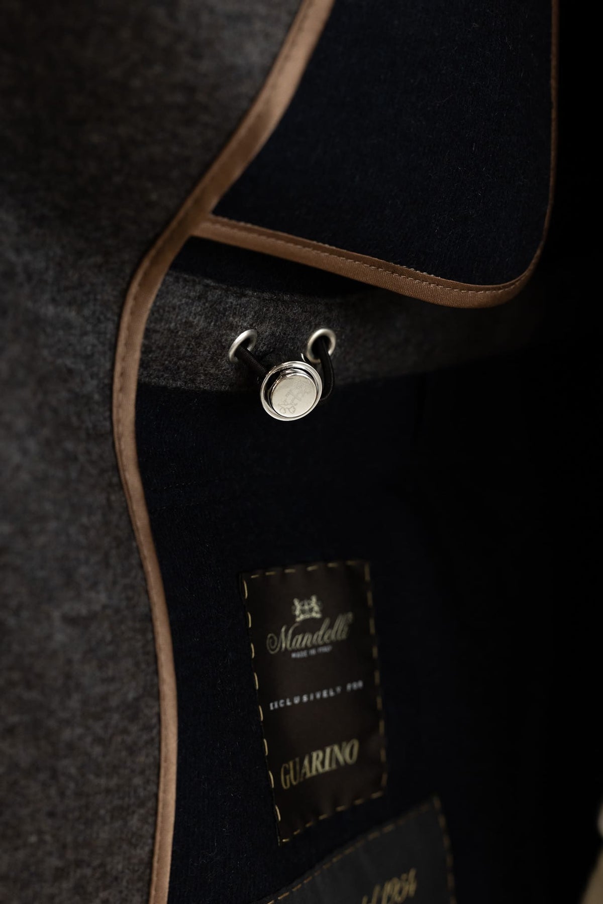 MANDELLI Field Jacket Jersey Cashmere Double Tortora