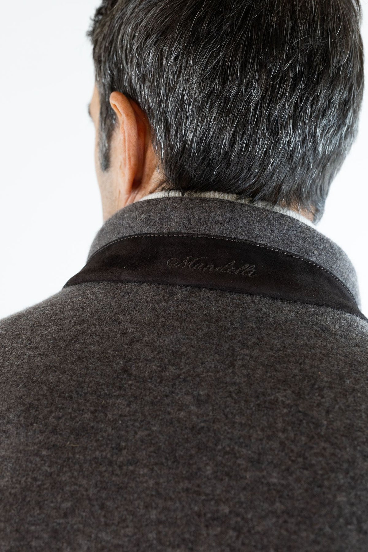 MANDELLI Field Jacket Jersey Cashmere Double Tortora