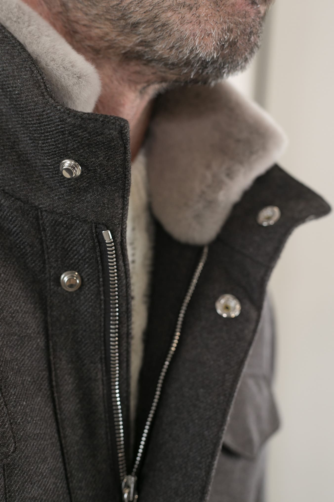 MANDELLI Field Jacket Storm System Loro Piana Marrone