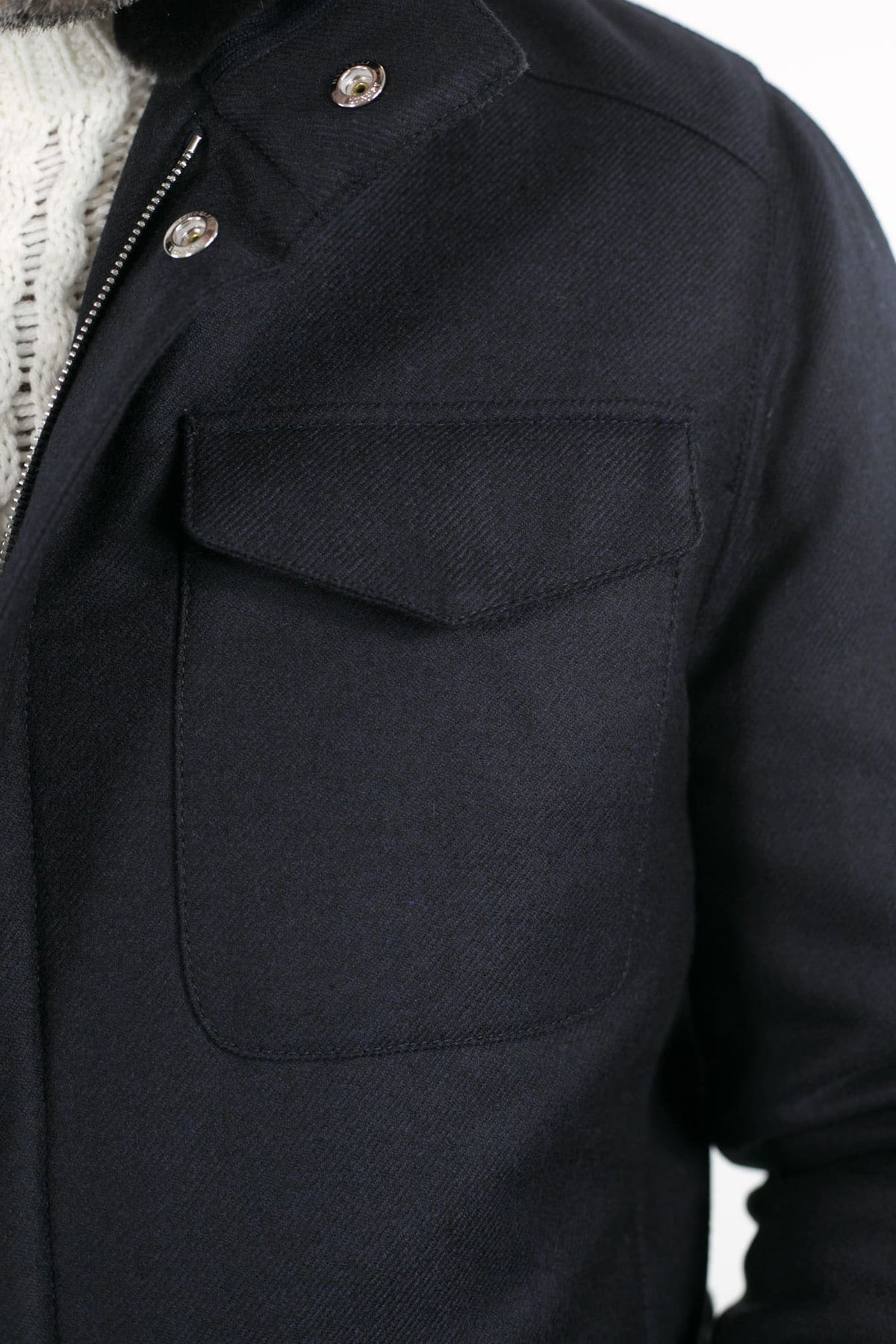 MANDELLI Field Jacket Storm System Loro Piana Blu