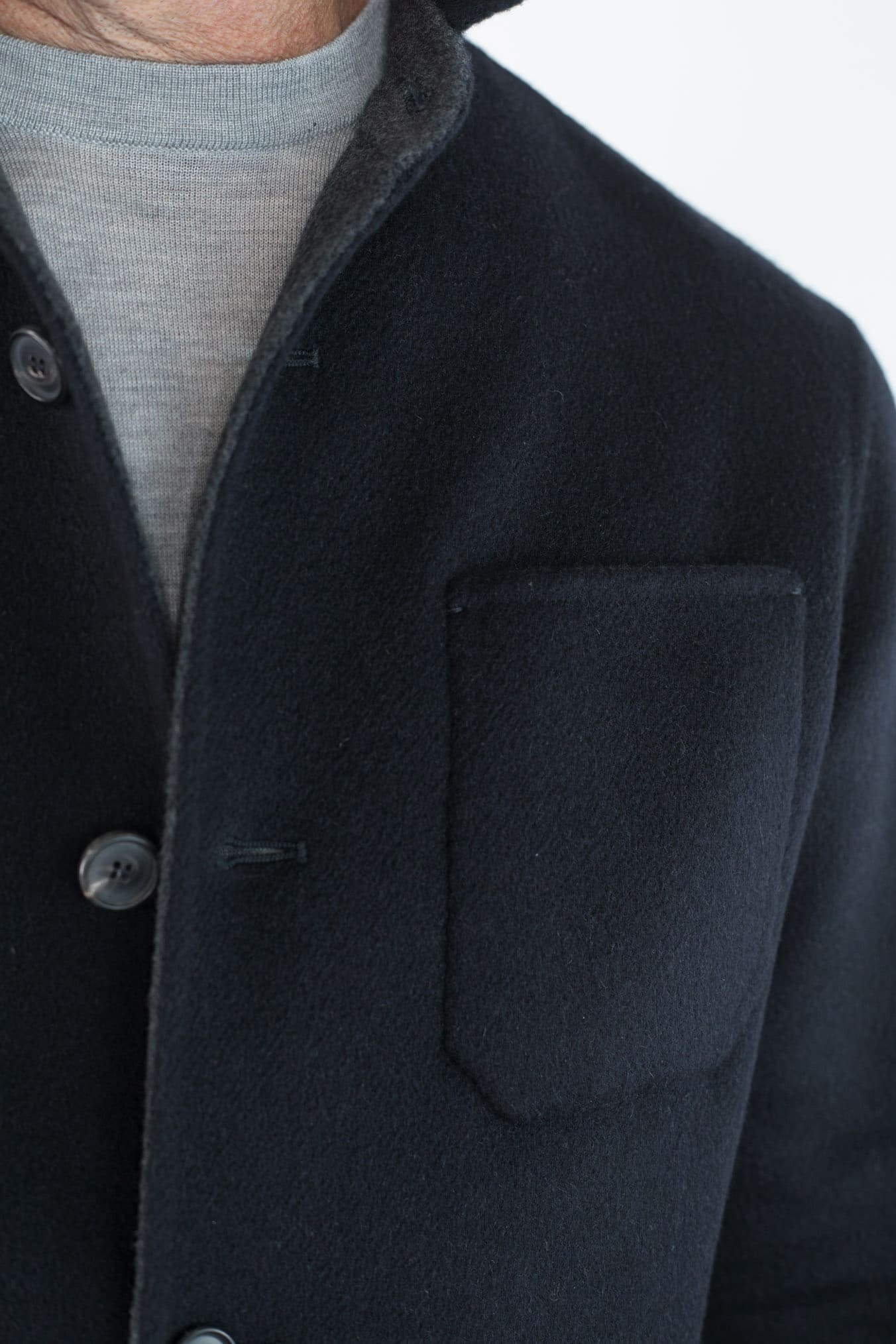 MANTO Giacca Sportiva Cashmere Double Blu Scuro