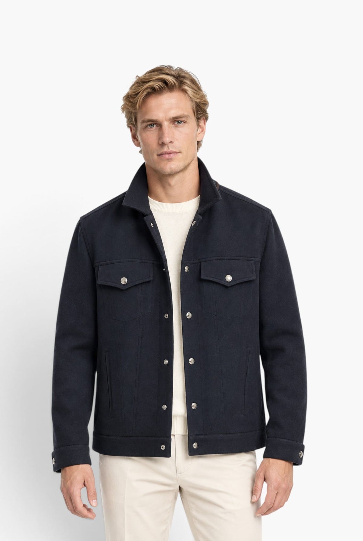 MANTO Giubbino Cashmere "Vesper" Blu Scuro