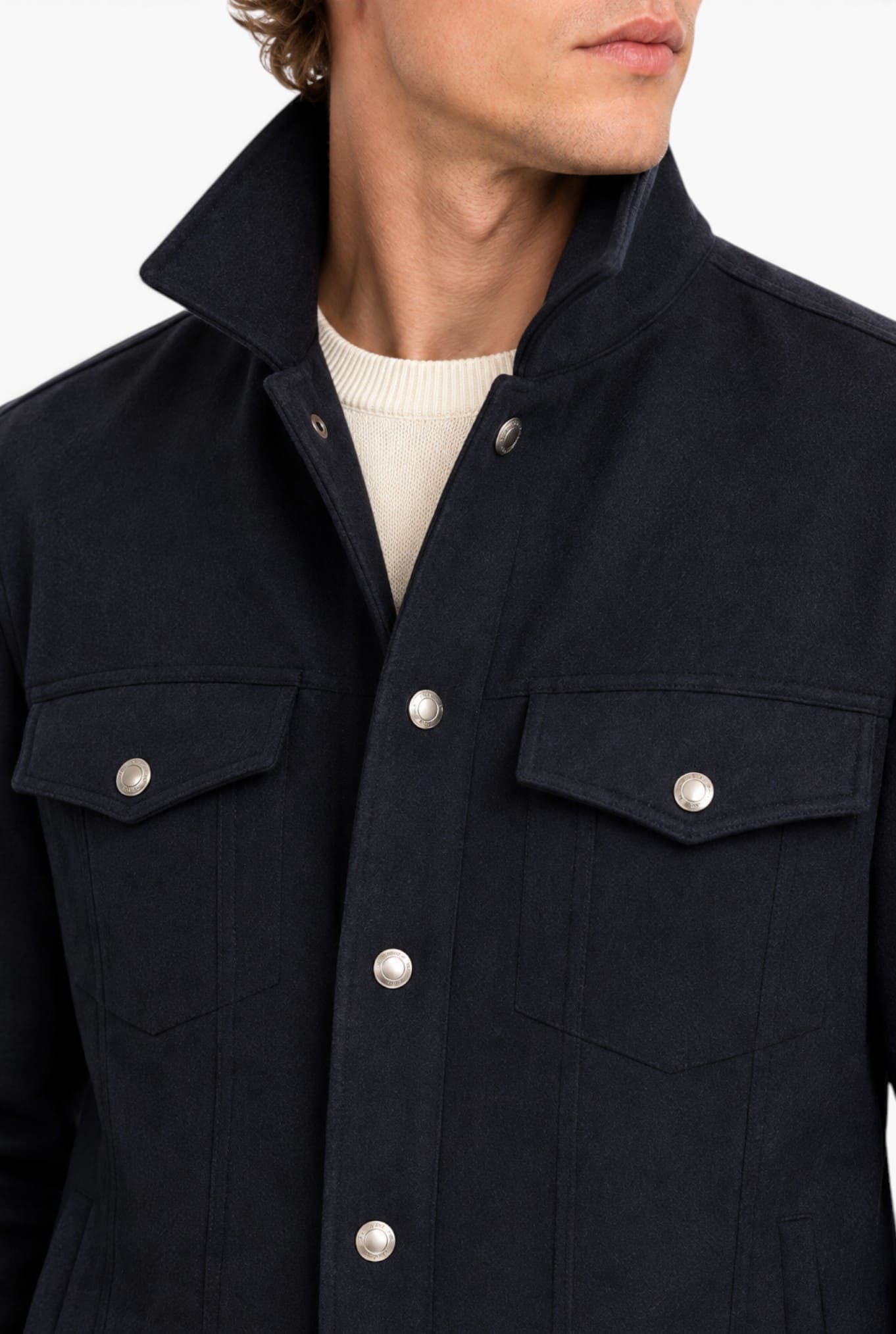MANTO Giubbino Cashmere "Vesper" Blu Scuro