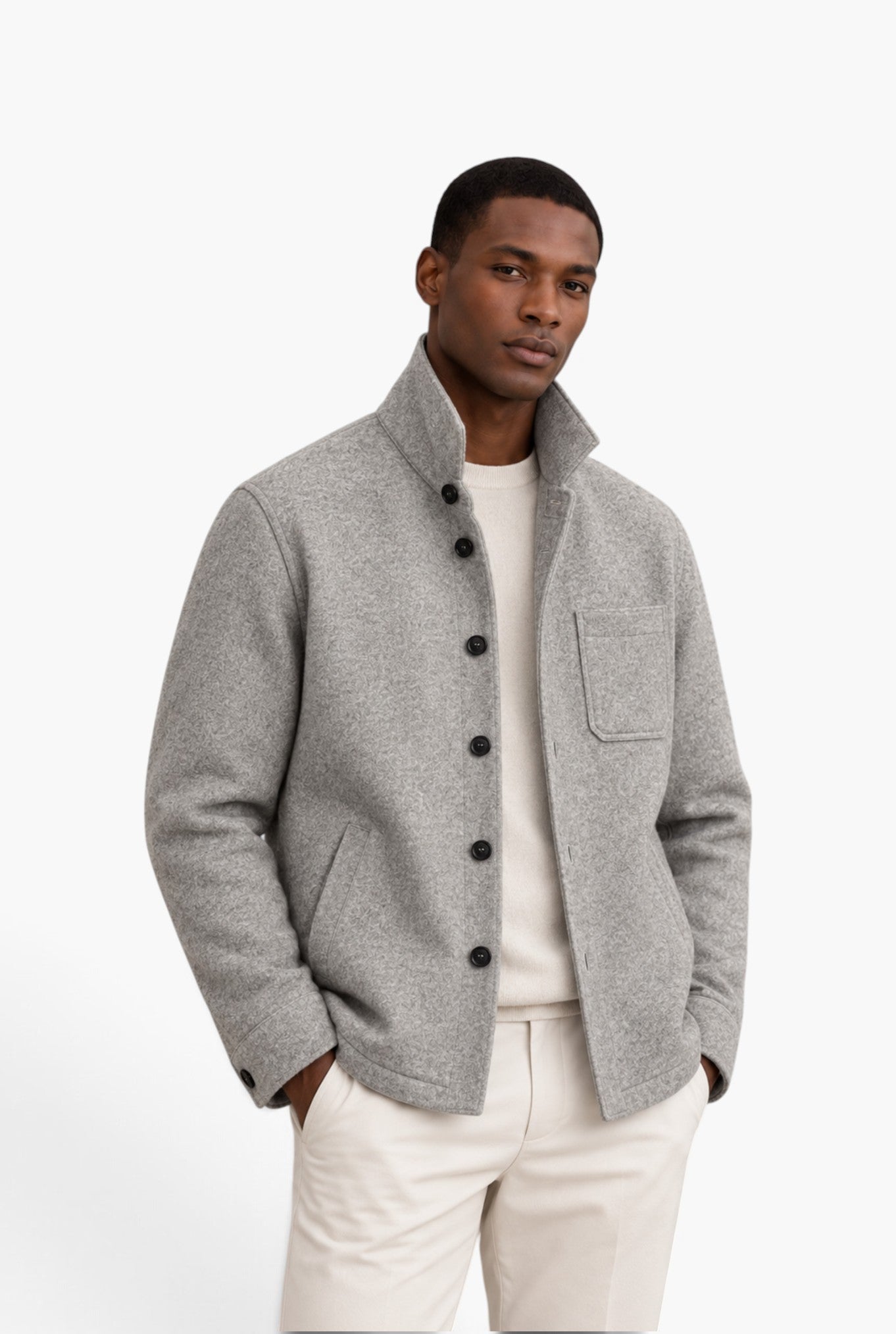 MAURIZIO BALDASSARI Overshirt Cashmere Superlight Grigio