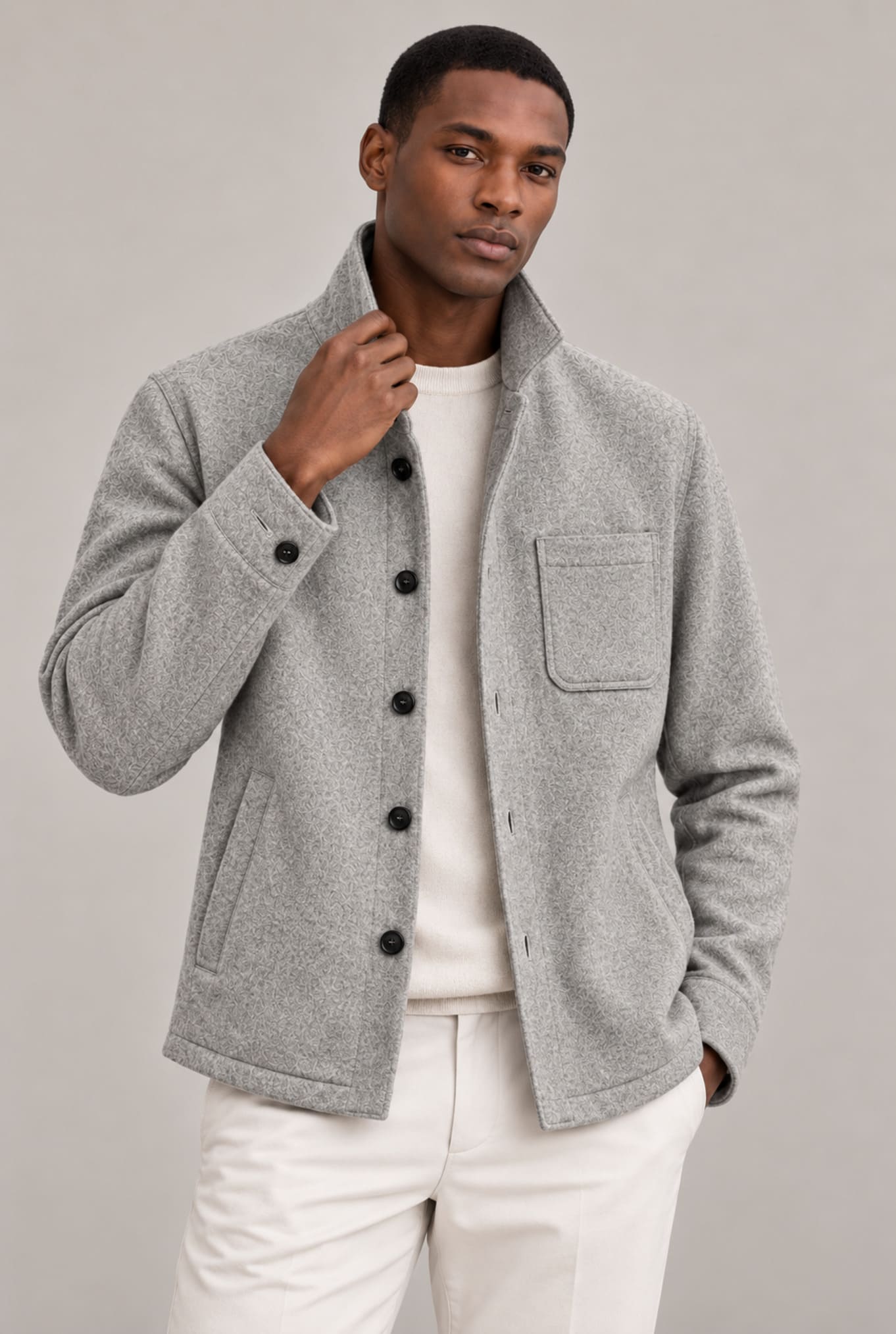 MAURIZIO BALDASSARI Overshirt Cashmere Superlight Grigio