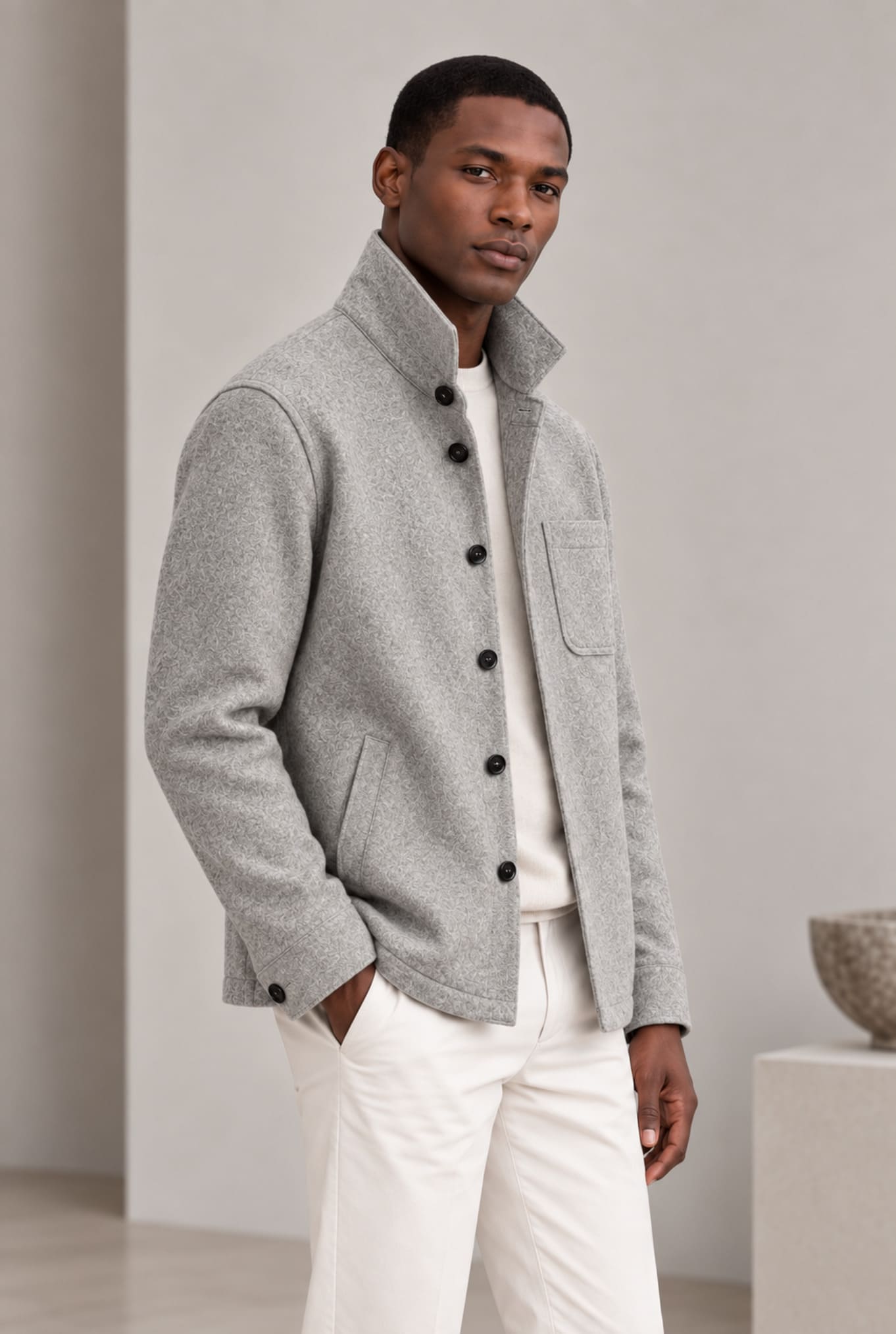 MAURIZIO BALDASSARI Overshirt Cashmere Superlight Grigio