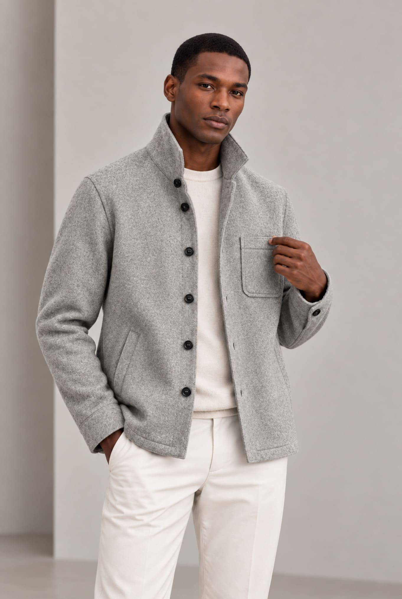 MAURIZIO BALDASSARI Overshirt Cashmere Superlight Grigio