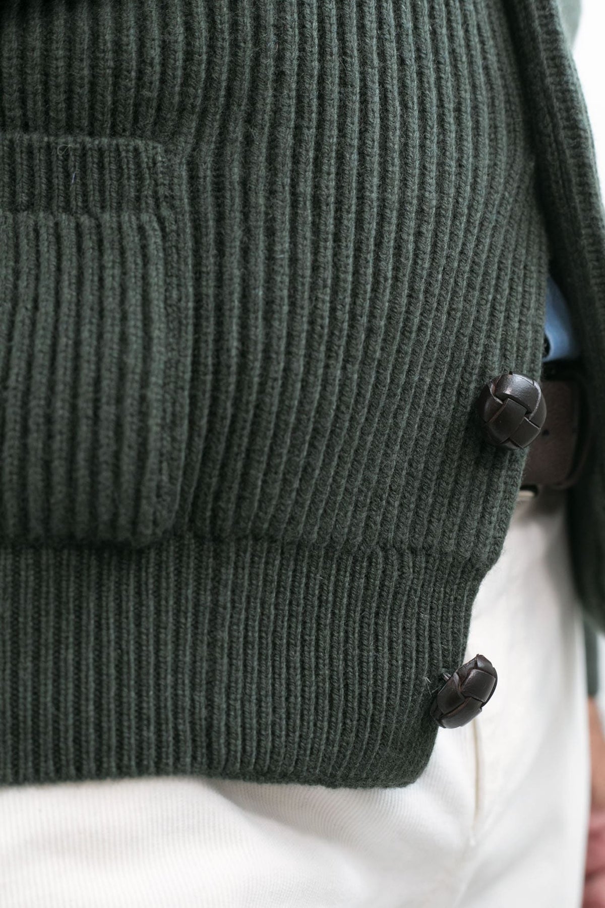 MC GEORGE OF SCOTLAND Cardigan Sciallato Lana Cashmere Verde