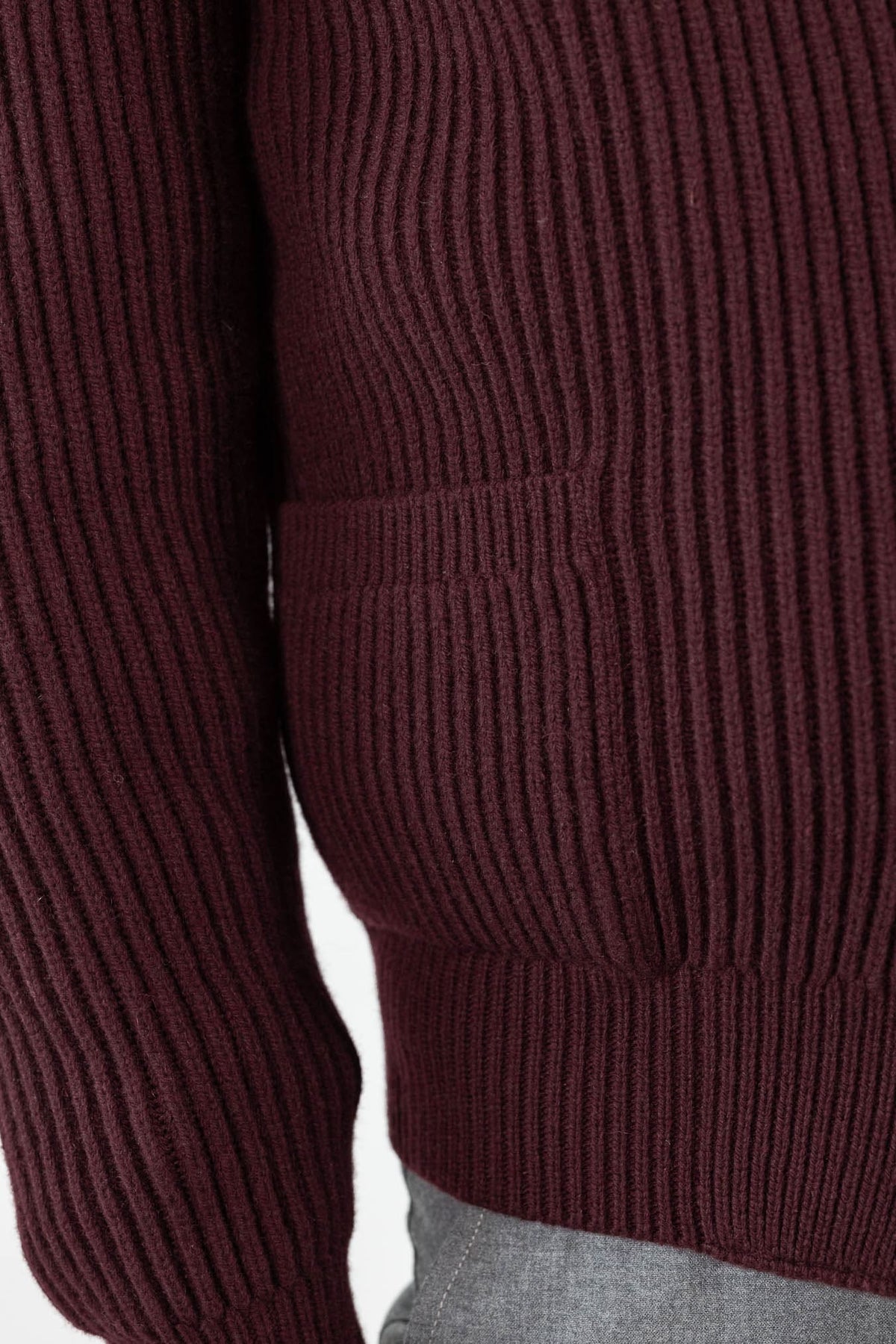 MC GEORGE OF SCOTLAND Cardigan Sciallato Lana Cashmere Burgundy