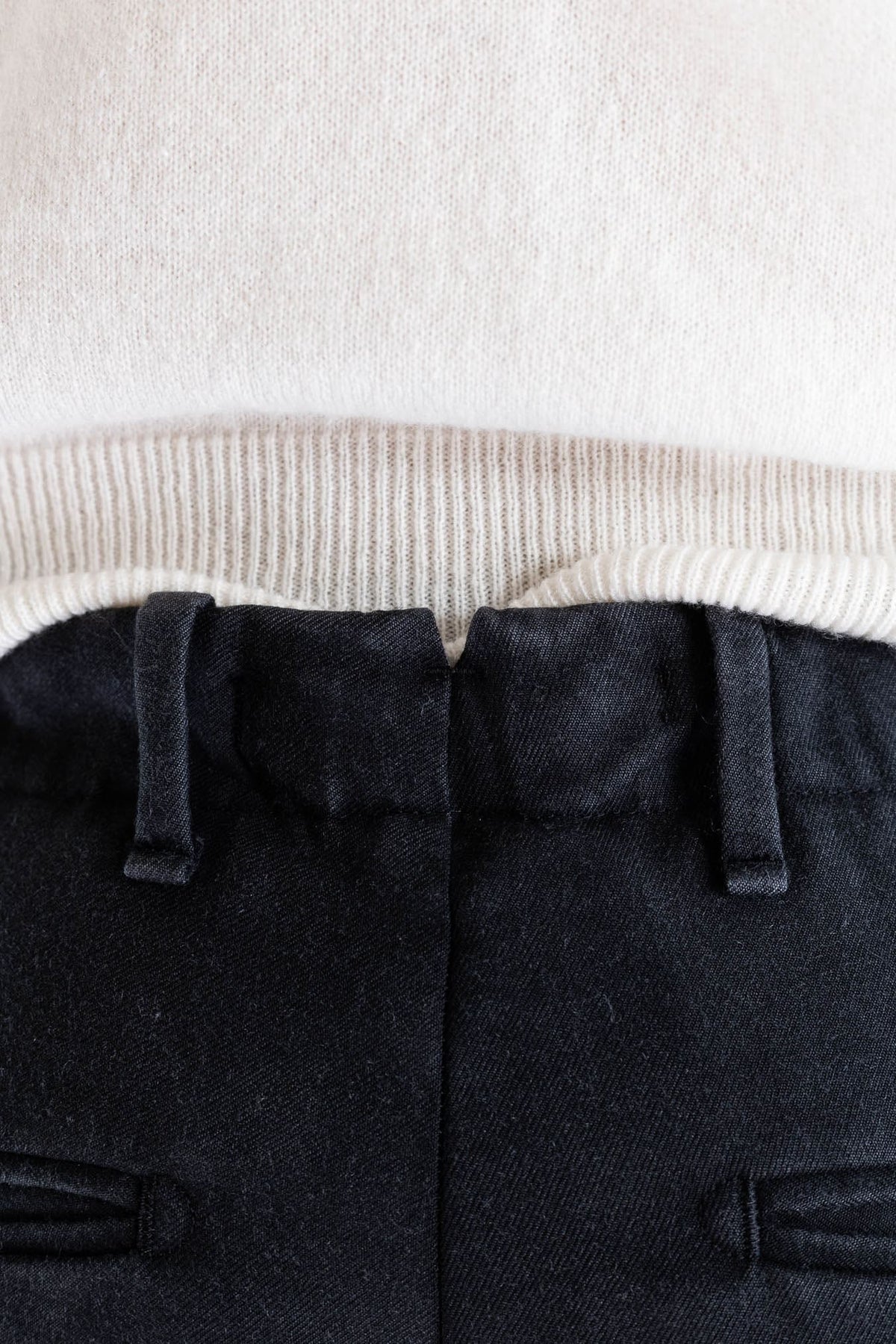 MYTHS Pantaloni Lana Washed Nero