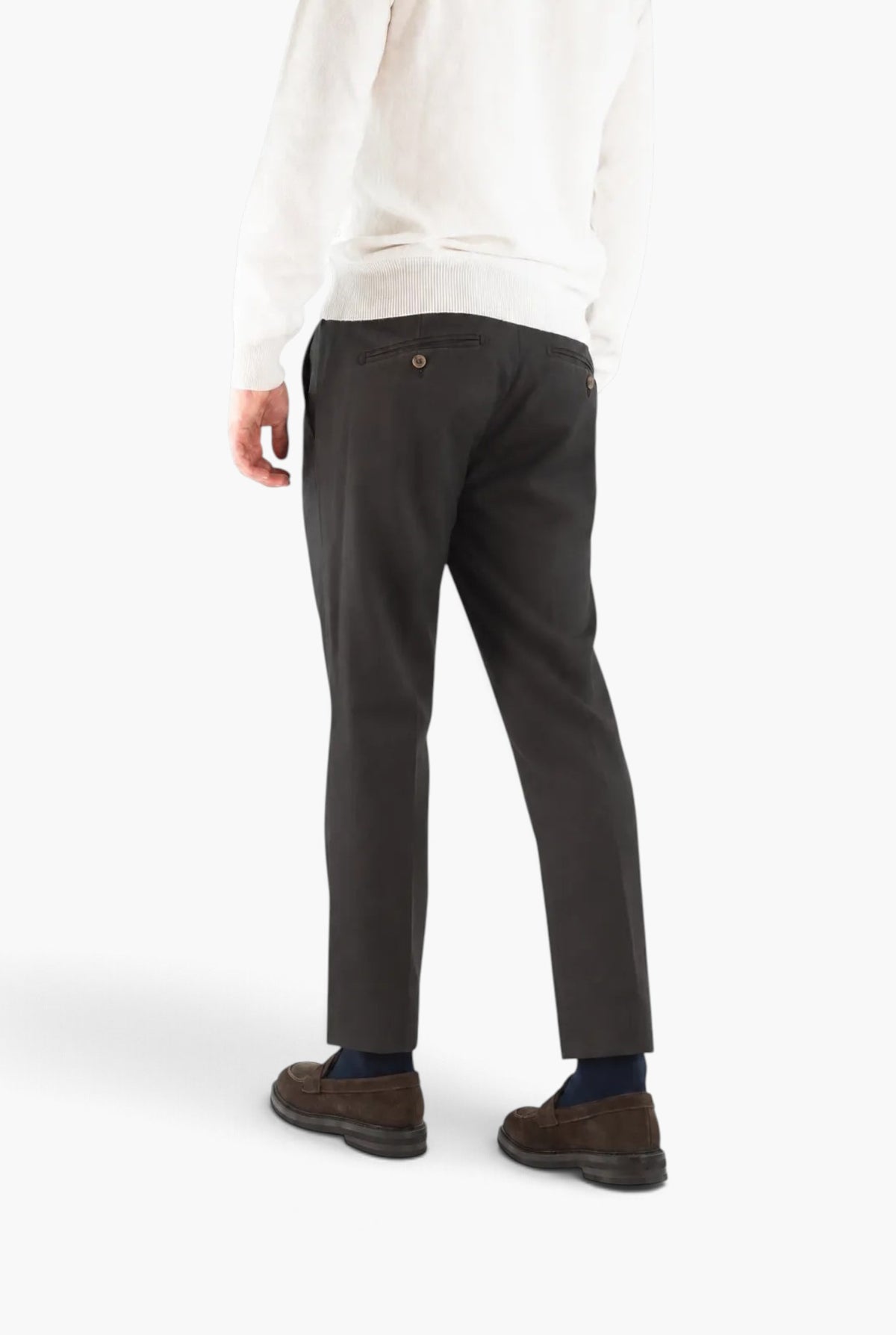 MYTHS Pantaloni Lana Cashmere Washed Moro