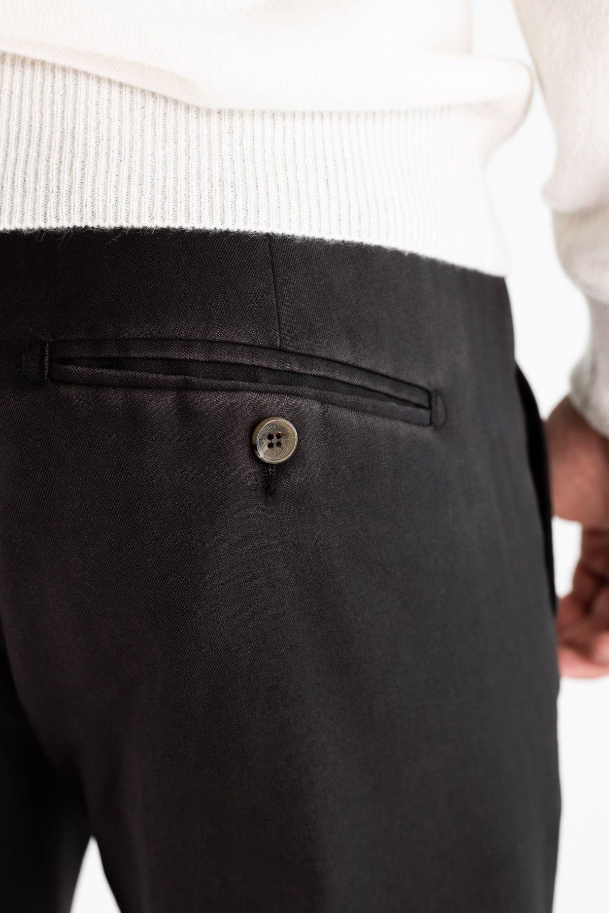 MYTHS Pantaloni Lana Cashmere Washed Moro