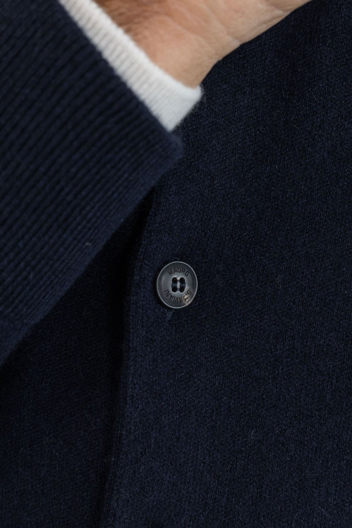 OTTAVIANI Overshirt Cashmere Interlock Blu Scuro