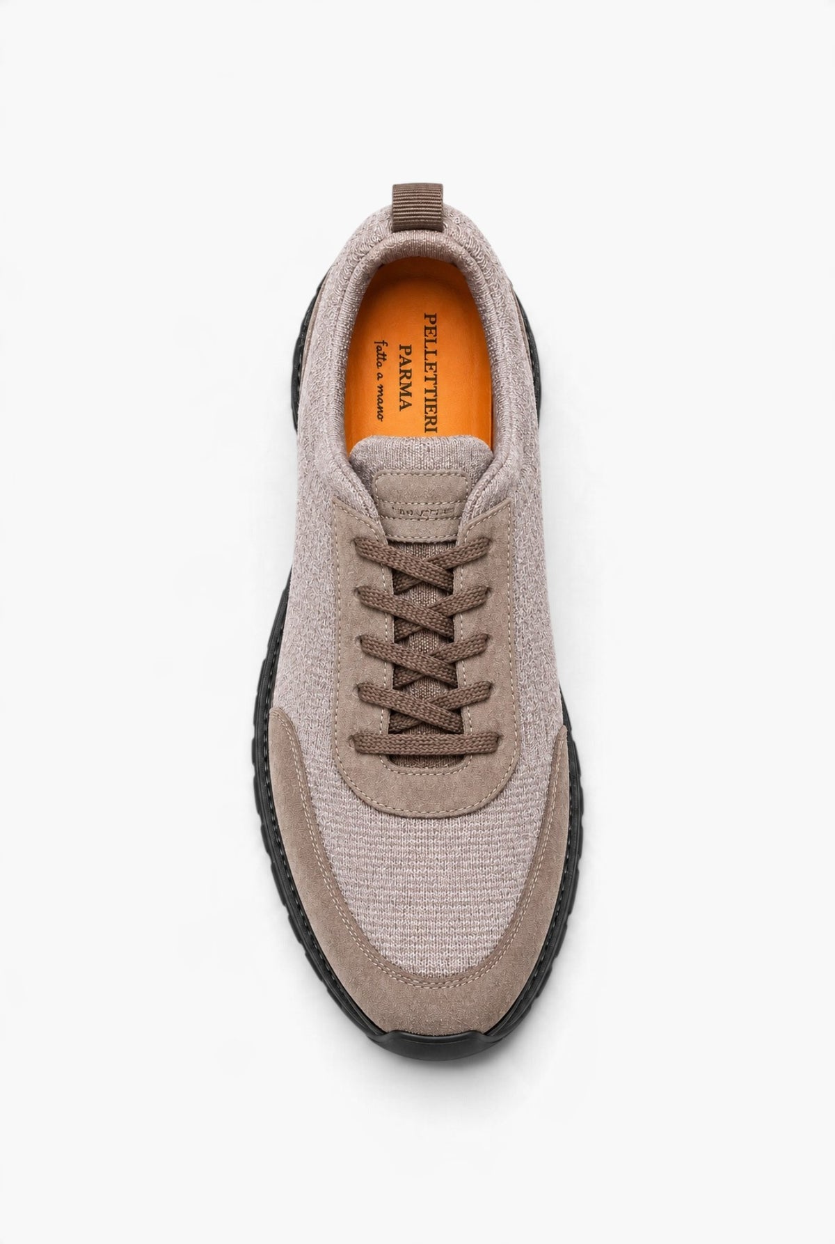 PELLETTIERI DI PARMA Sneaker Calzino Lana Cashmere Tortora