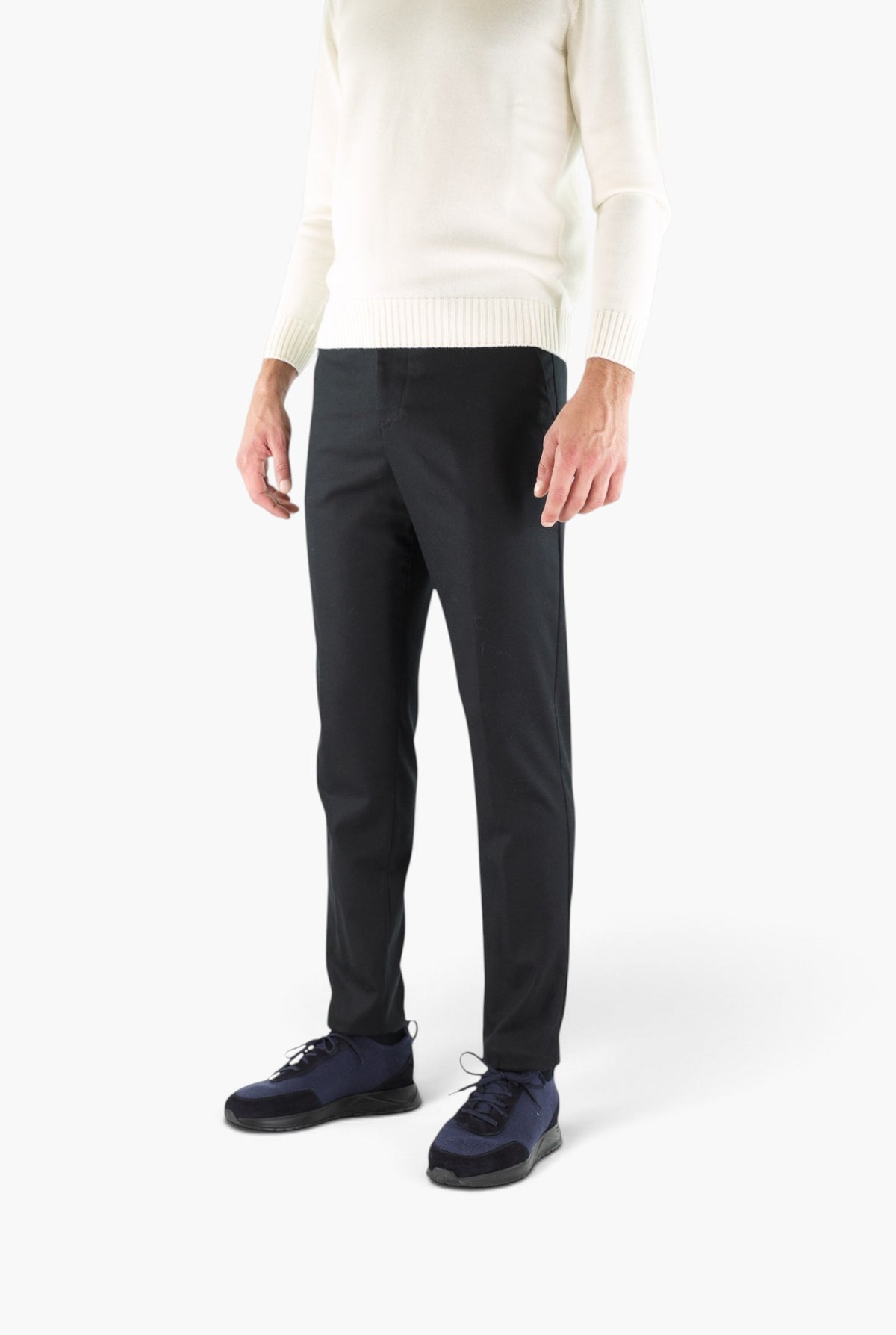 PESCAROLO Pantaloni "Evo" Lana Cashmere Nero