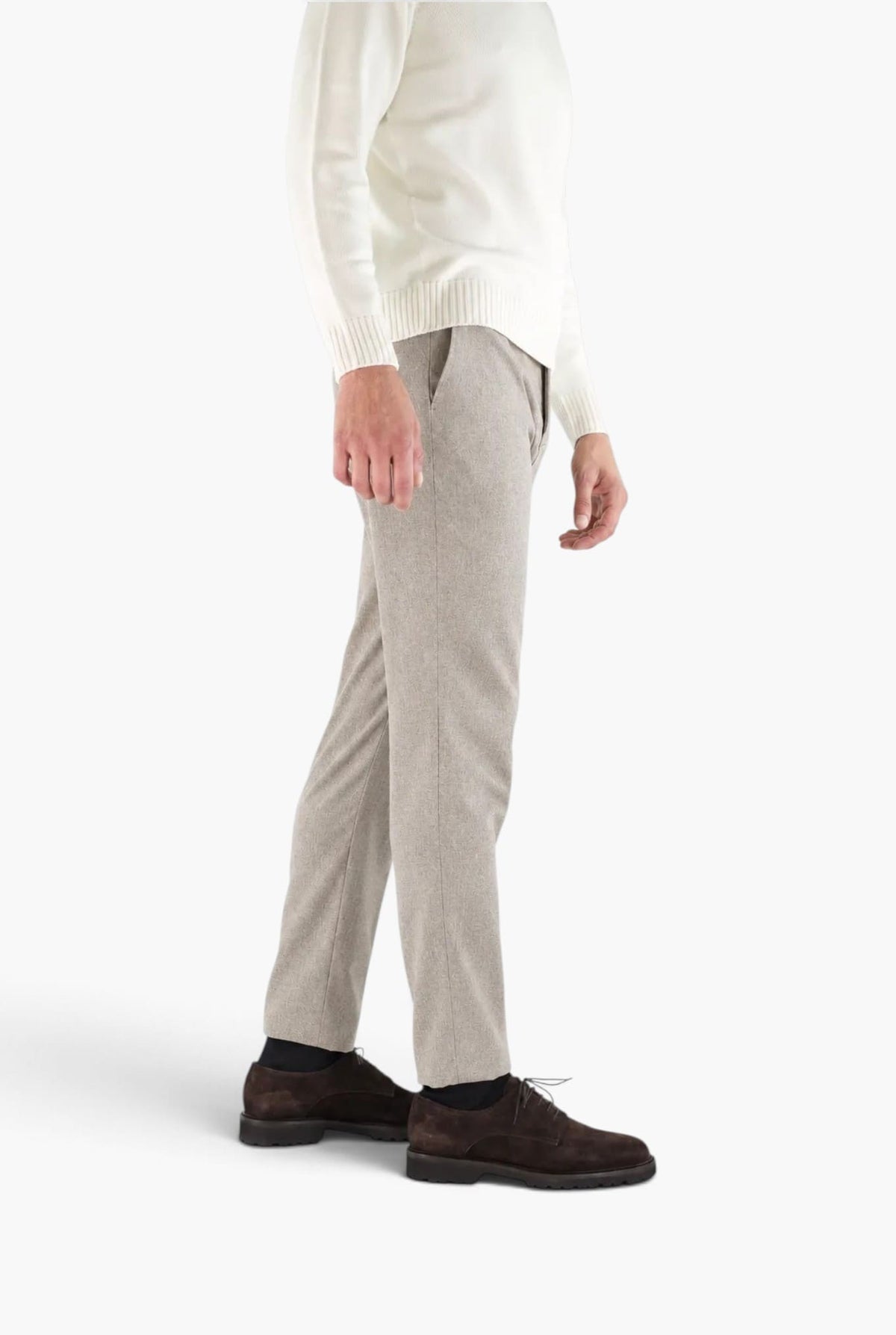 PESCAROLO Pantaloni "Evo" Lana Cashmere Beige