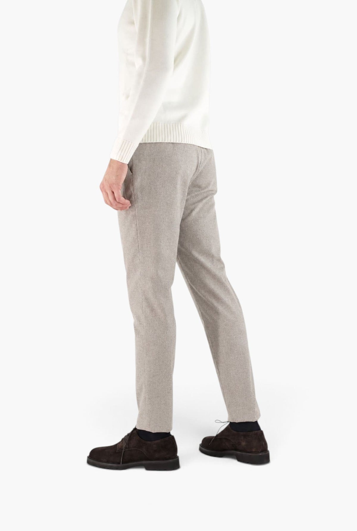PESCAROLO Pantaloni "Evo" Lana Cashmere Beige